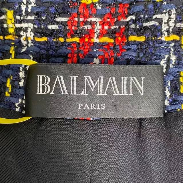 Balmain Balmain Red Blue Plaid Gold Button Cardigan Blazer Size S / US 4 / IT 40 - 4 Thumbnail