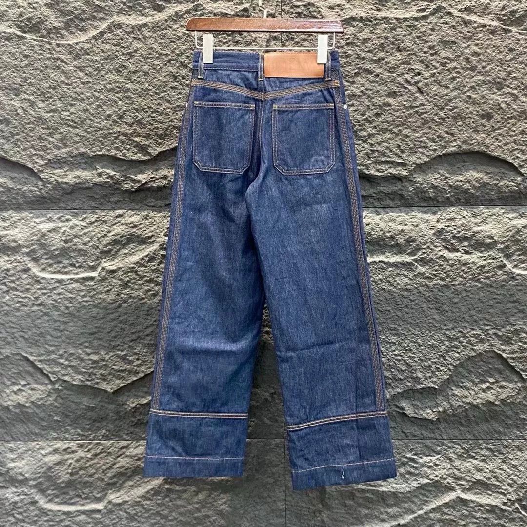 Loewe LOEWE Solid Cuffed Hem Straight Jeans Women Size 32" / US 10 / IT 46 - 2 Thumbnail