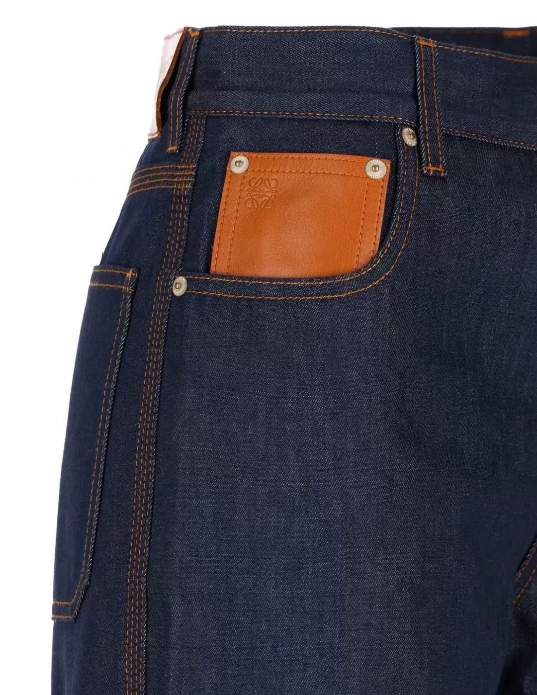 Loewe LOEWE Solid Cuffed Hem Straight Jeans Women Size 32" / US 10 / IT 46 - 4 Thumbnail