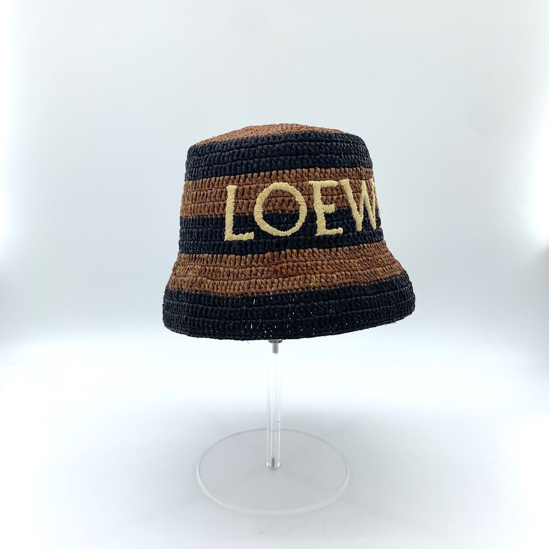 Loewe Loewe Logo Embroidery Raffia Straw Bucket Hat Size ONE SIZE - 3 Thumbnail