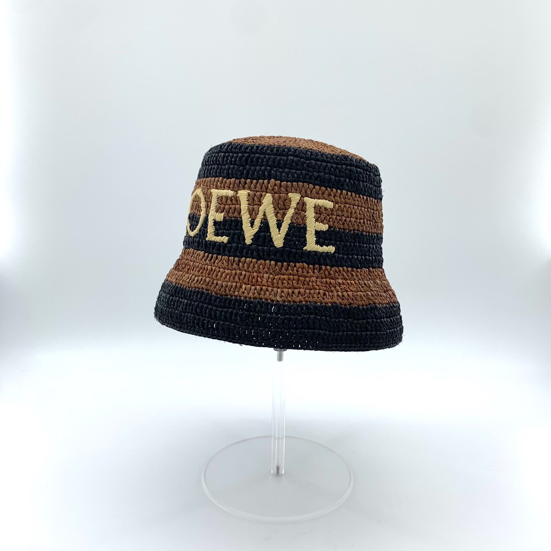 Loewe Loewe Logo Embroidery Raffia Straw Bucket Hat Size ONE SIZE - 4 Thumbnail