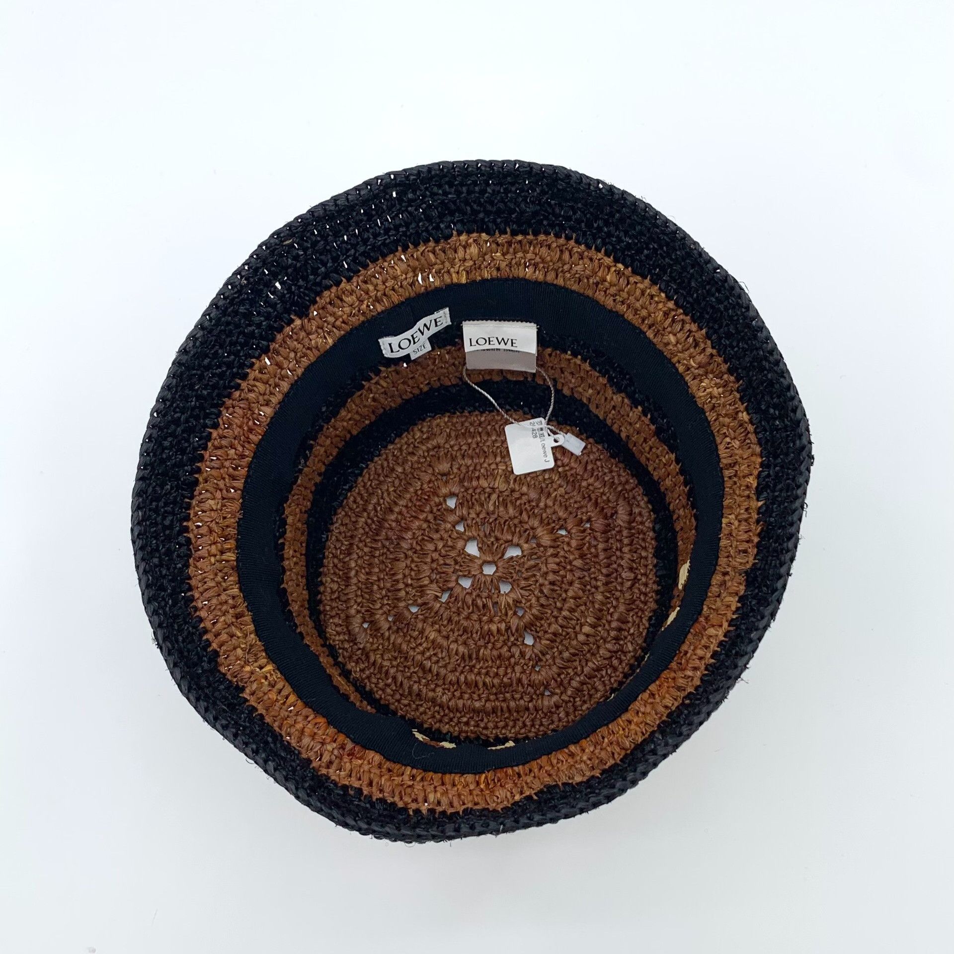 Loewe Loewe Logo Embroidery Raffia Straw Bucket Hat Size ONE SIZE - 6 Thumbnail