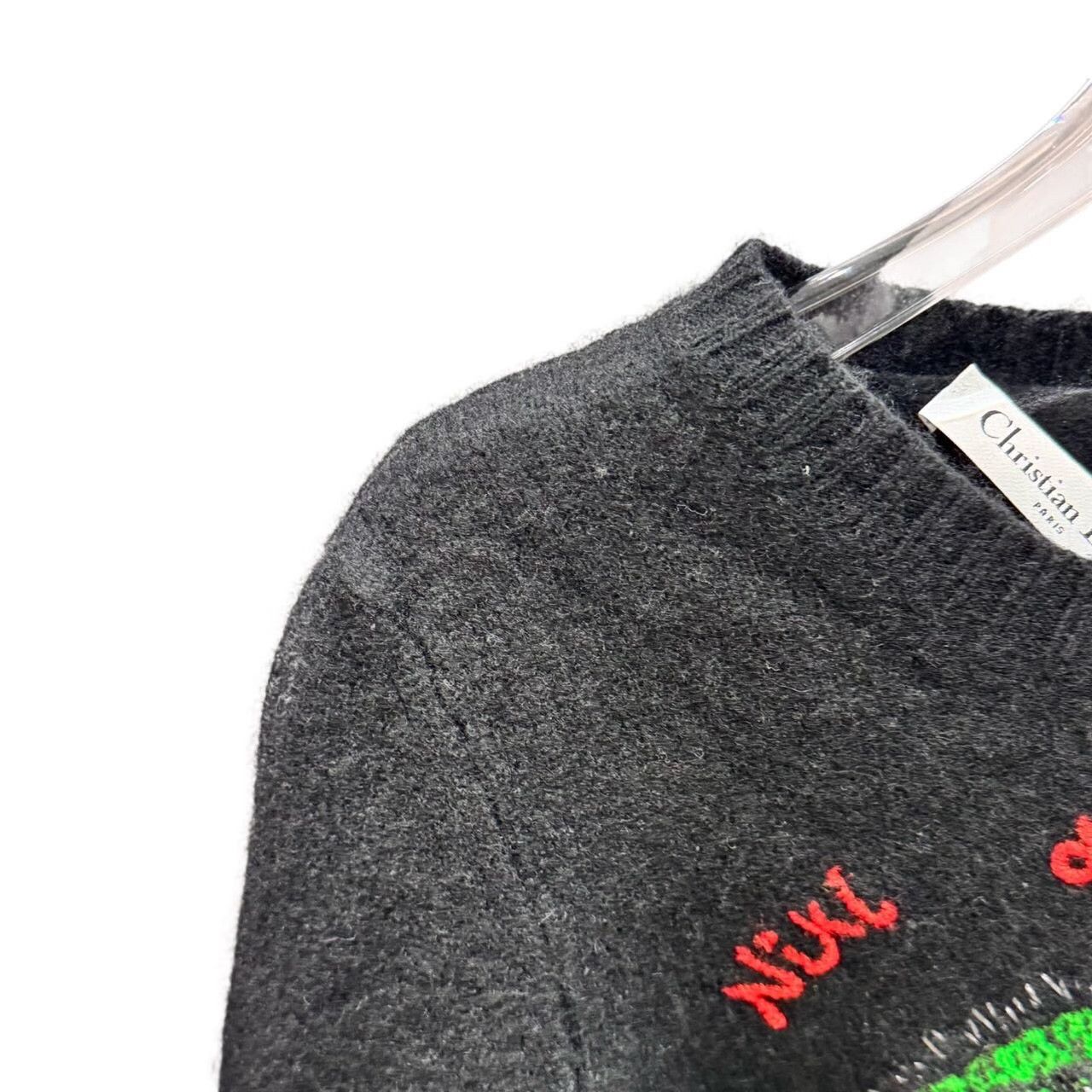 Dior Dior Black Dinosaur Cashmere Sweater Size S / US 4 / IT 40 - 3 Thumbnail