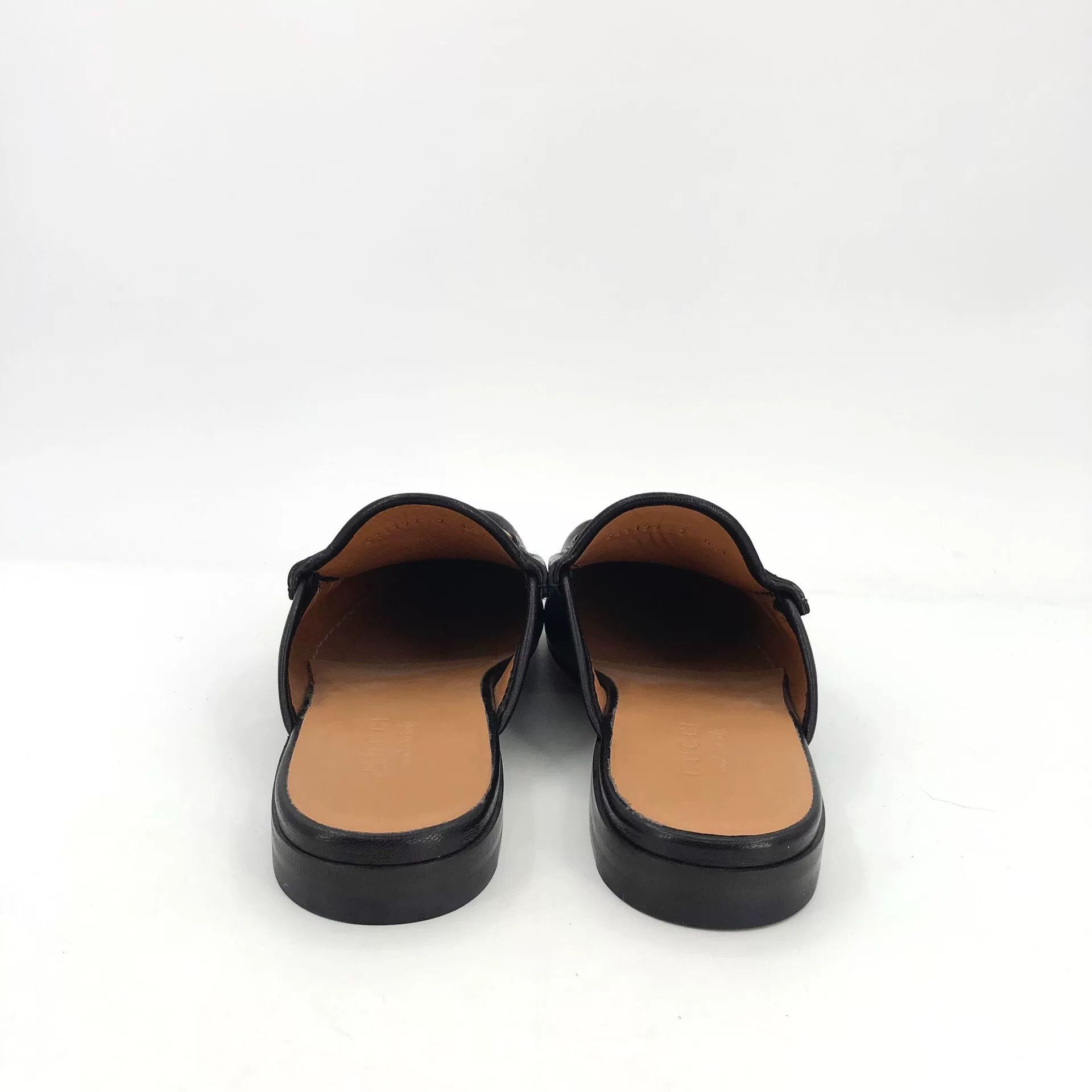 Gucci Gucci Black Leather Horsebit Round-Toe Slippers Size US 6 / IT 36 - 4 Thumbnail
