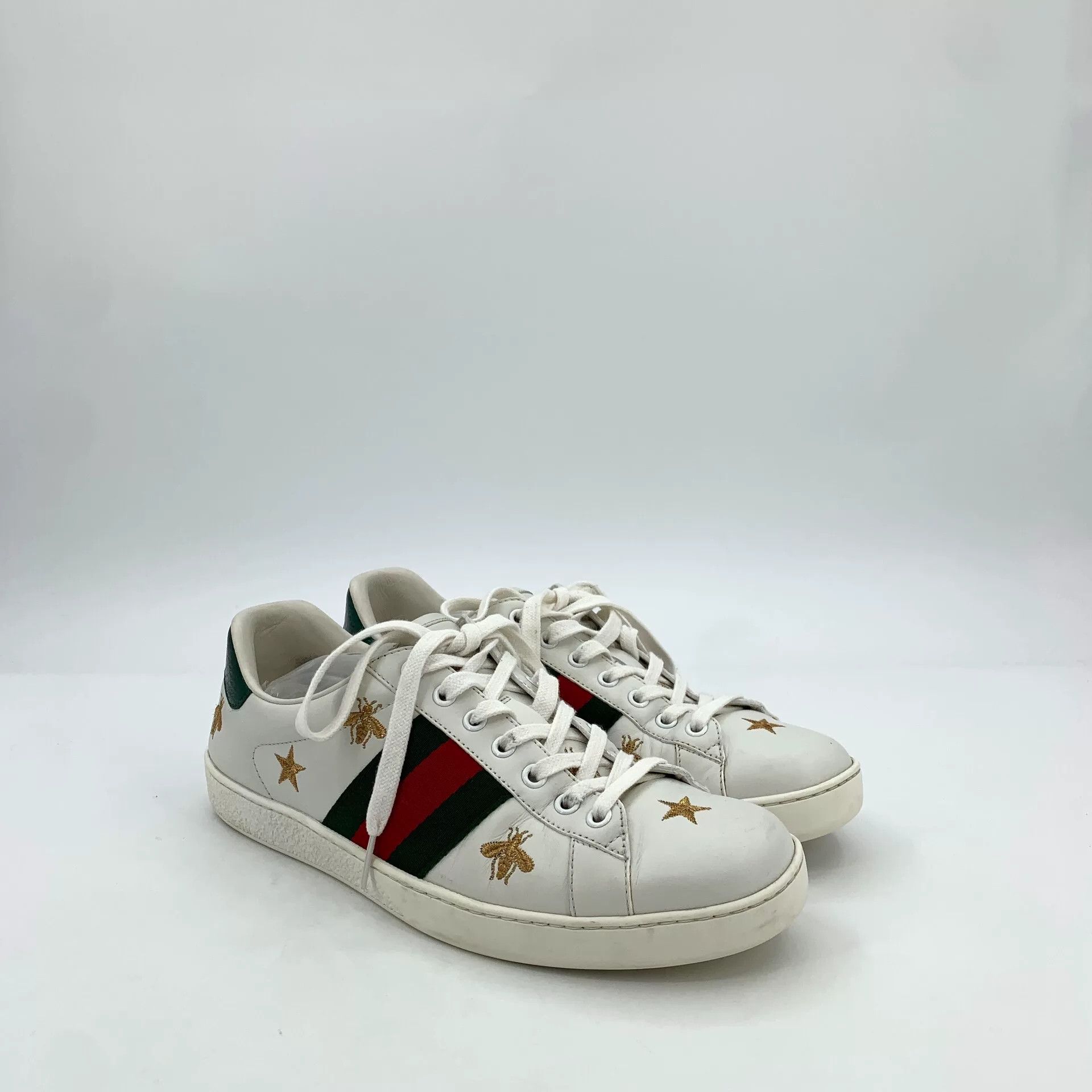 Gucci Gucci Ace White Bee Embroidery Sneakers Size US 8 / EU 41 - 2 Thumbnail