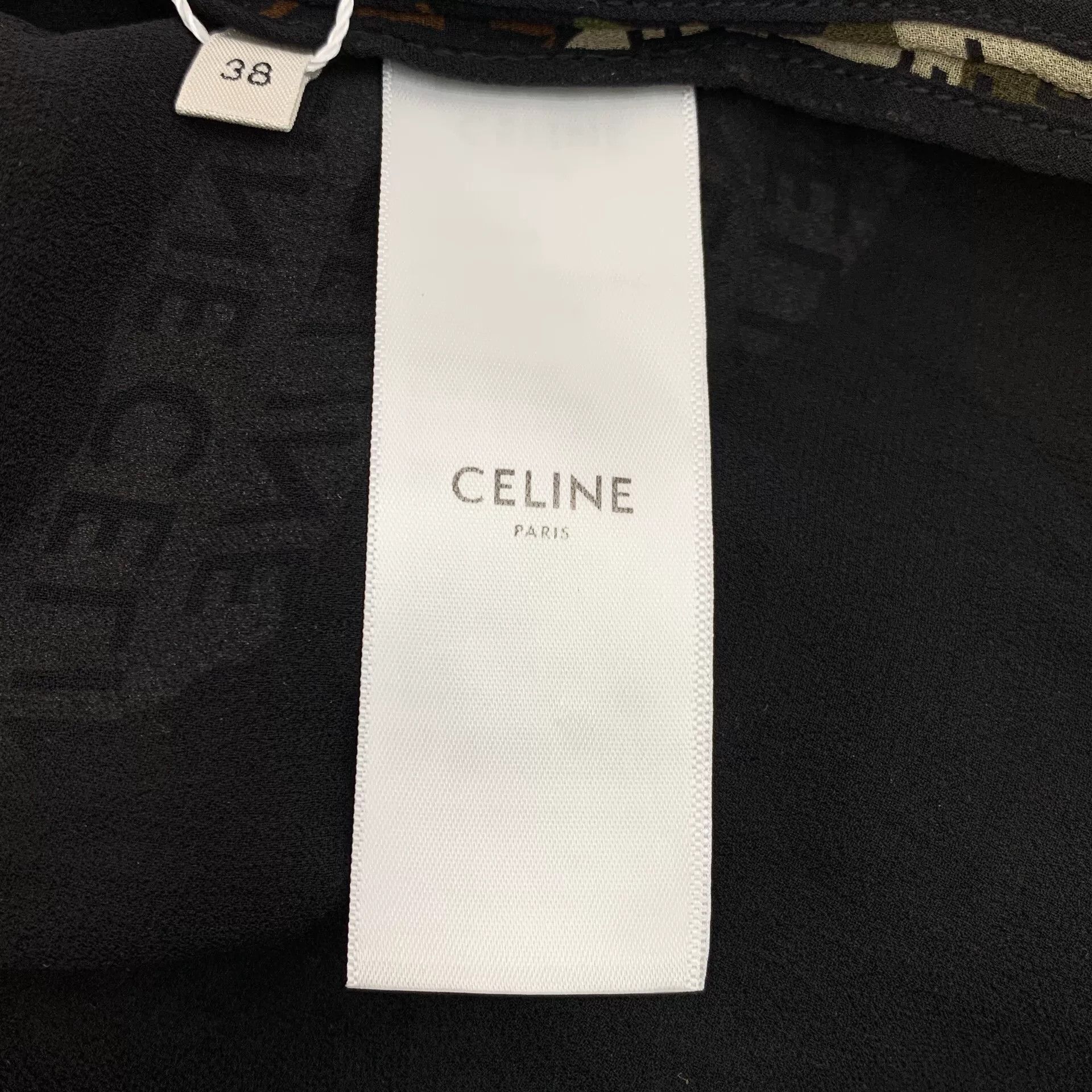 Celine Celine Camouflage Logo Print Silk Dress Size S / US 4 / IT 40 - 7 Thumbnail