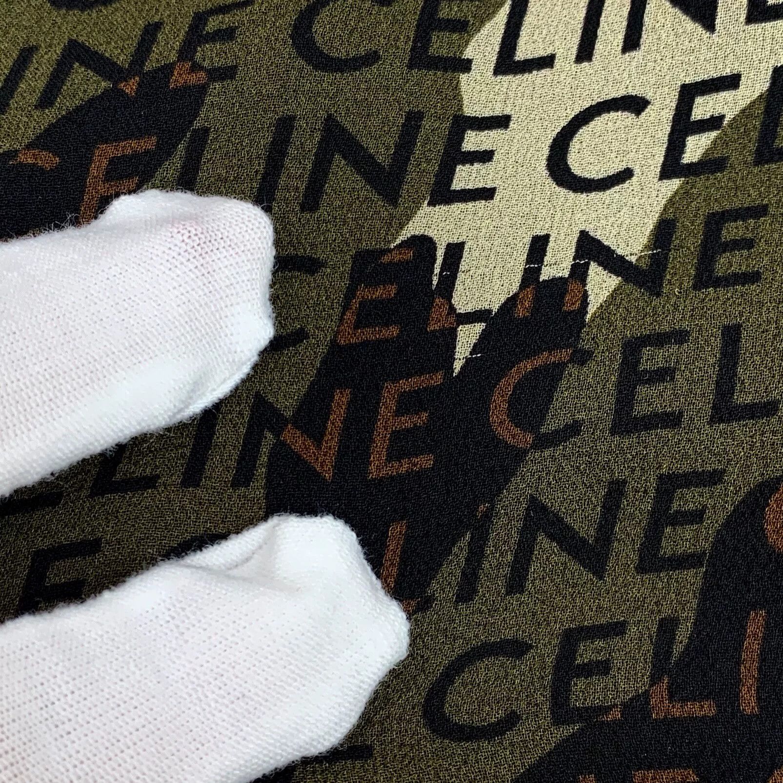 Celine Celine Camouflage Logo Print Silk Dress Size S / US 4 / IT 40 - 9 Thumbnail