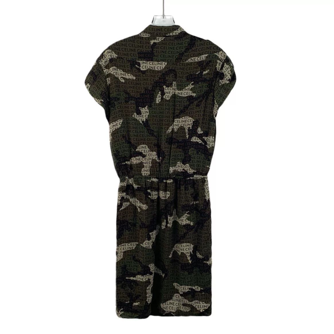 Celine Celine Camouflage Logo Print Silk Dress Size S / US 4 / IT 40 - 2 Thumbnail