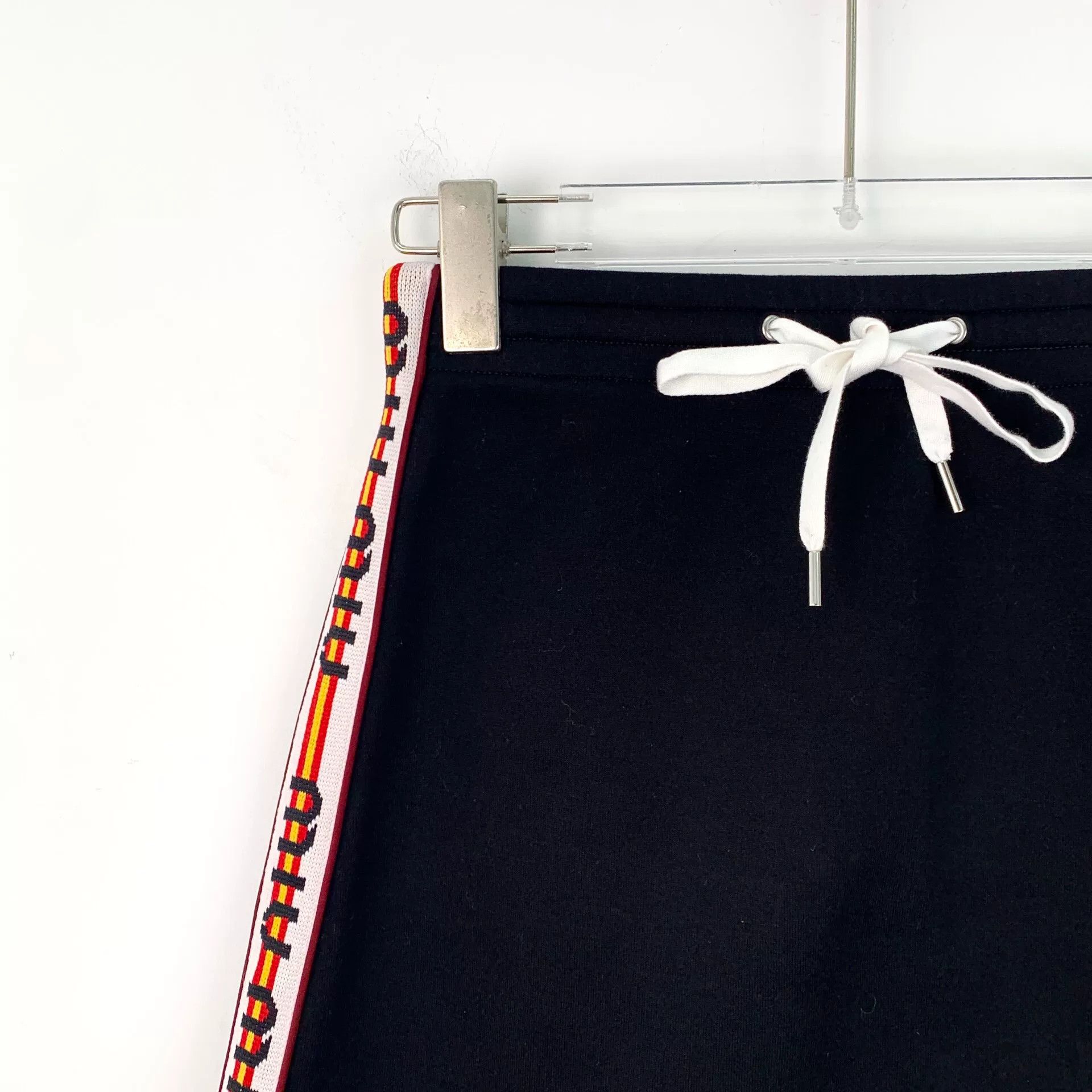 Miu Miu Miu Miu Black Side Stripe Cotton Skirt Size 23" - 3 Thumbnail