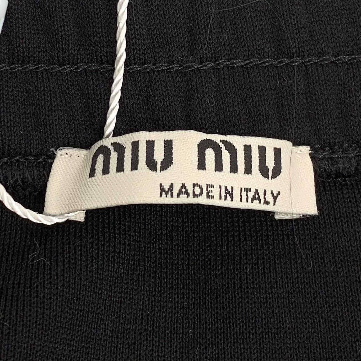 Miu Miu Miu Miu Black Side Stripe Cotton Skirt Size 23" - 6 Thumbnail