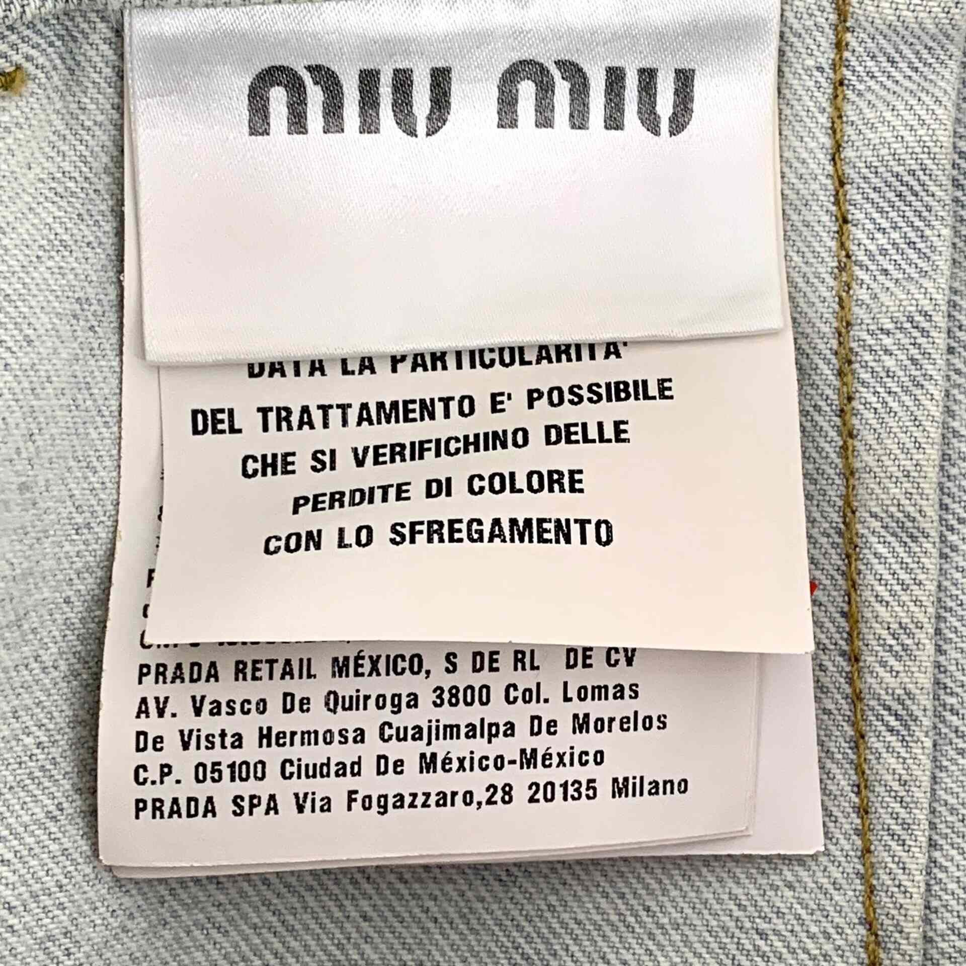 Miu Miu Miu Miu Light Blue Denim Midi Skirt Size 38" / US 16 / IT 52 - 8 Thumbnail