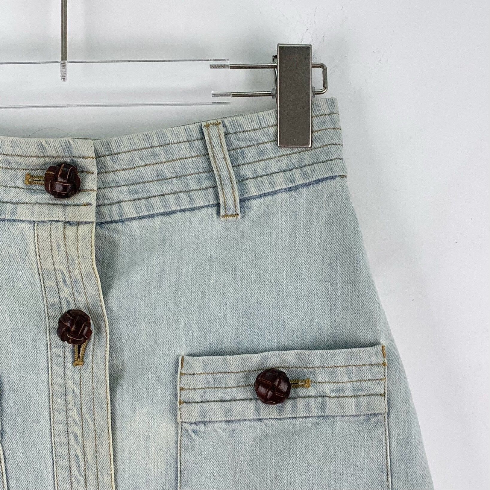 Miu Miu Miu Miu Light Blue Denim Midi Skirt Size 38" / US 16 / IT 52 - 3 Thumbnail