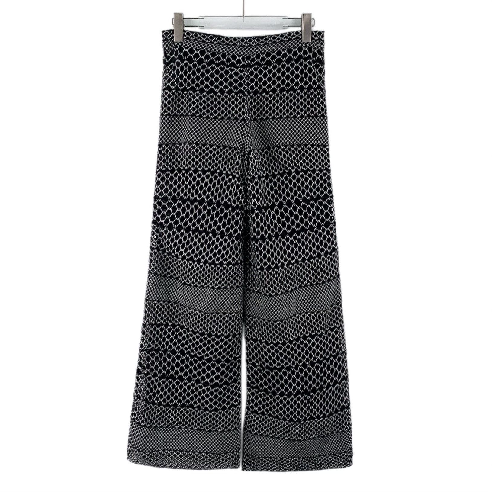 Chanel Chanel Black Knit Wool Casual Pants Size 38" / US 16 / IT 52 - 2 Thumbnail