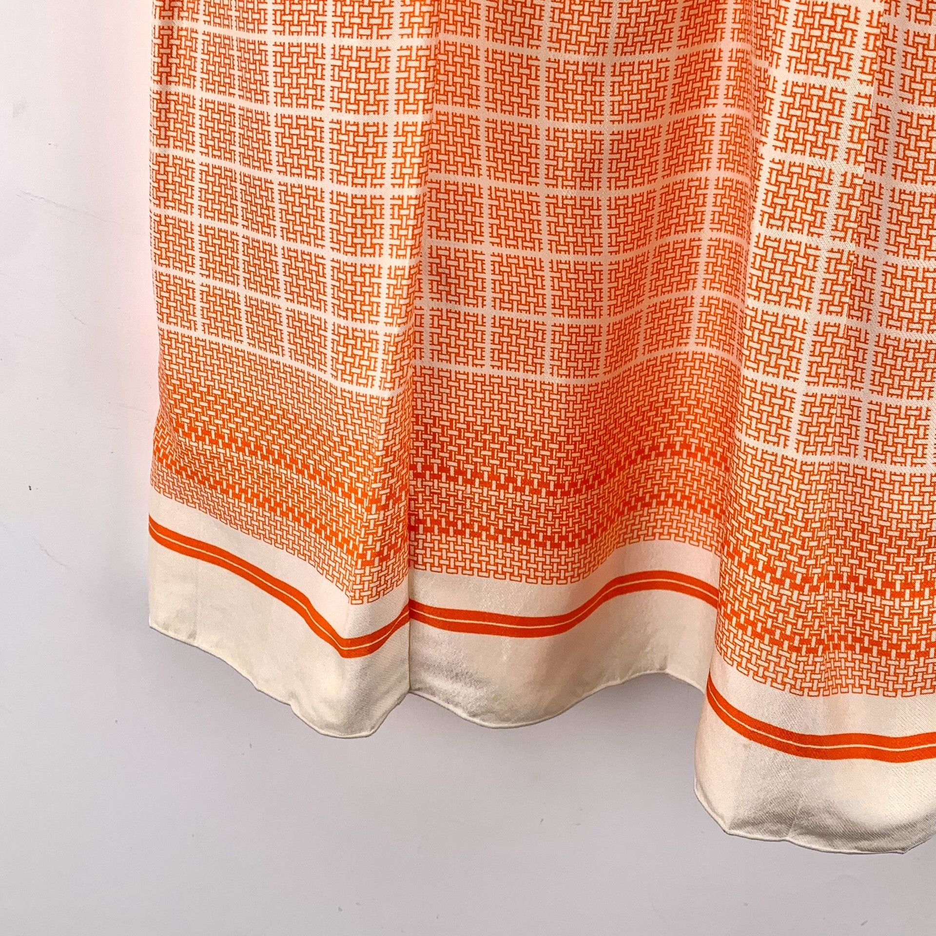 Celine Celine Orange Silk Pleated Casual Skirt Size 36" / US 14 / IT 50 - 4 Thumbnail