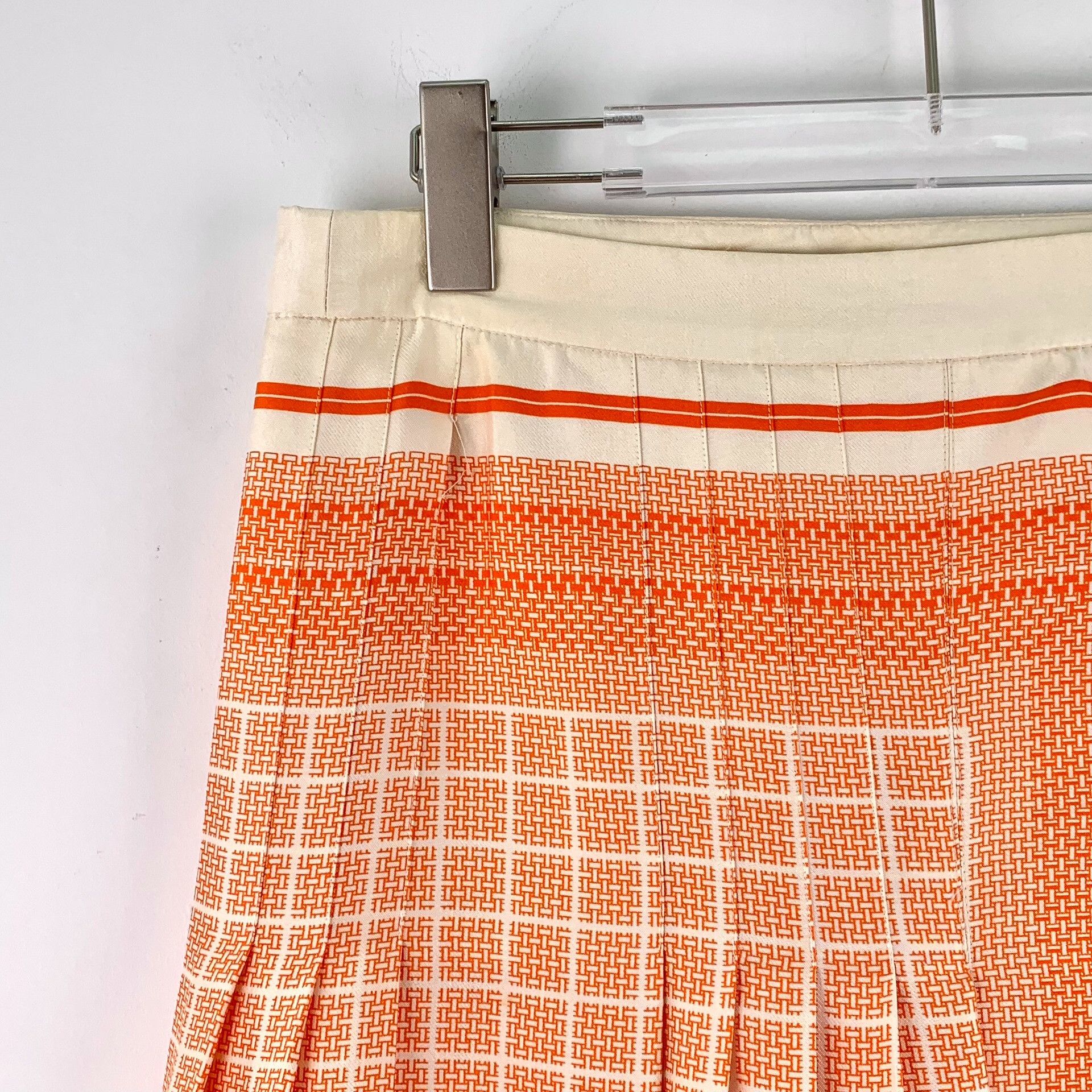 Celine Celine Orange Silk Pleated Casual Skirt Size 36" / US 14 / IT 50 - 3 Thumbnail