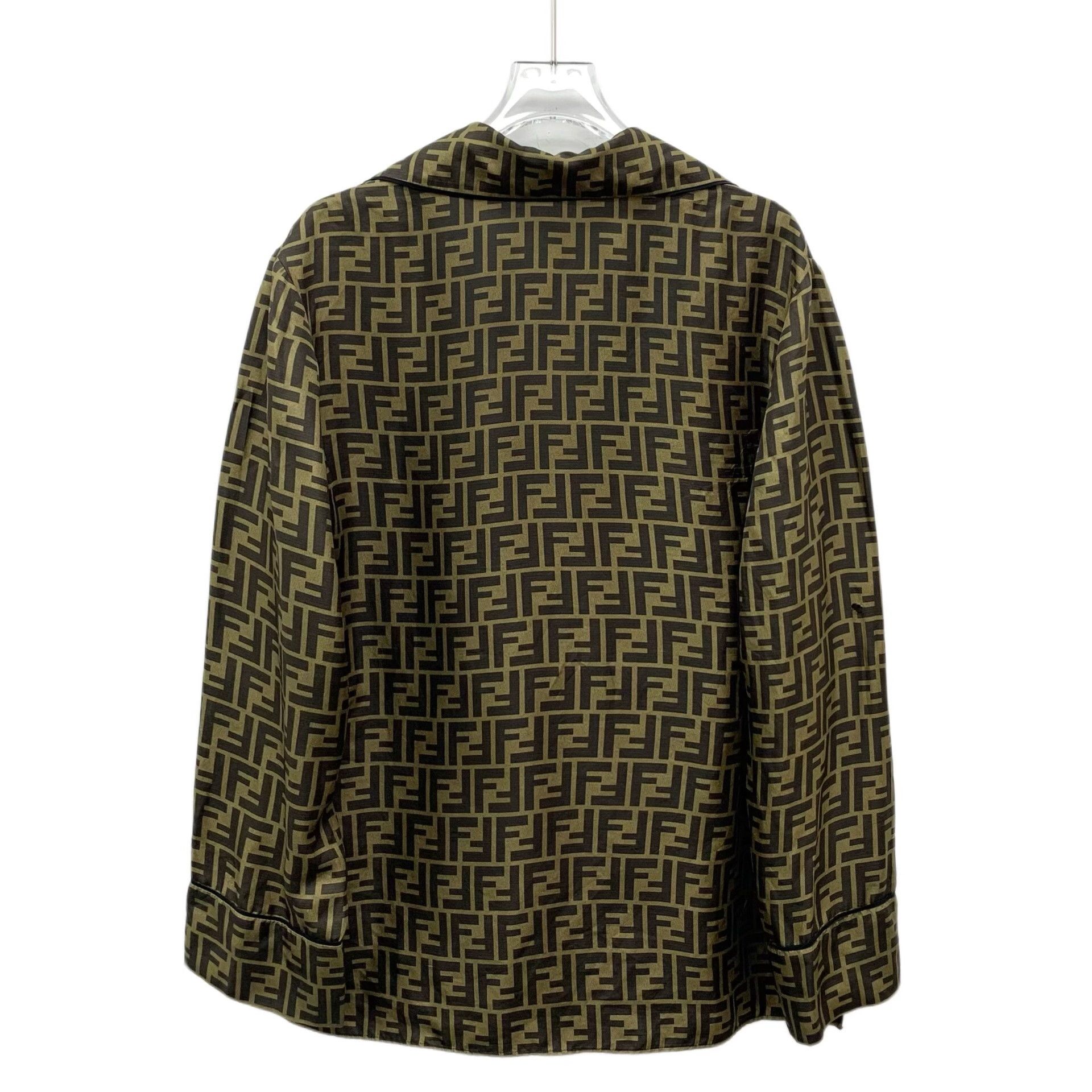 Fendi Fendi Double F Logo Silk Shirt Size US XXS / EU 40 - 2 Thumbnail