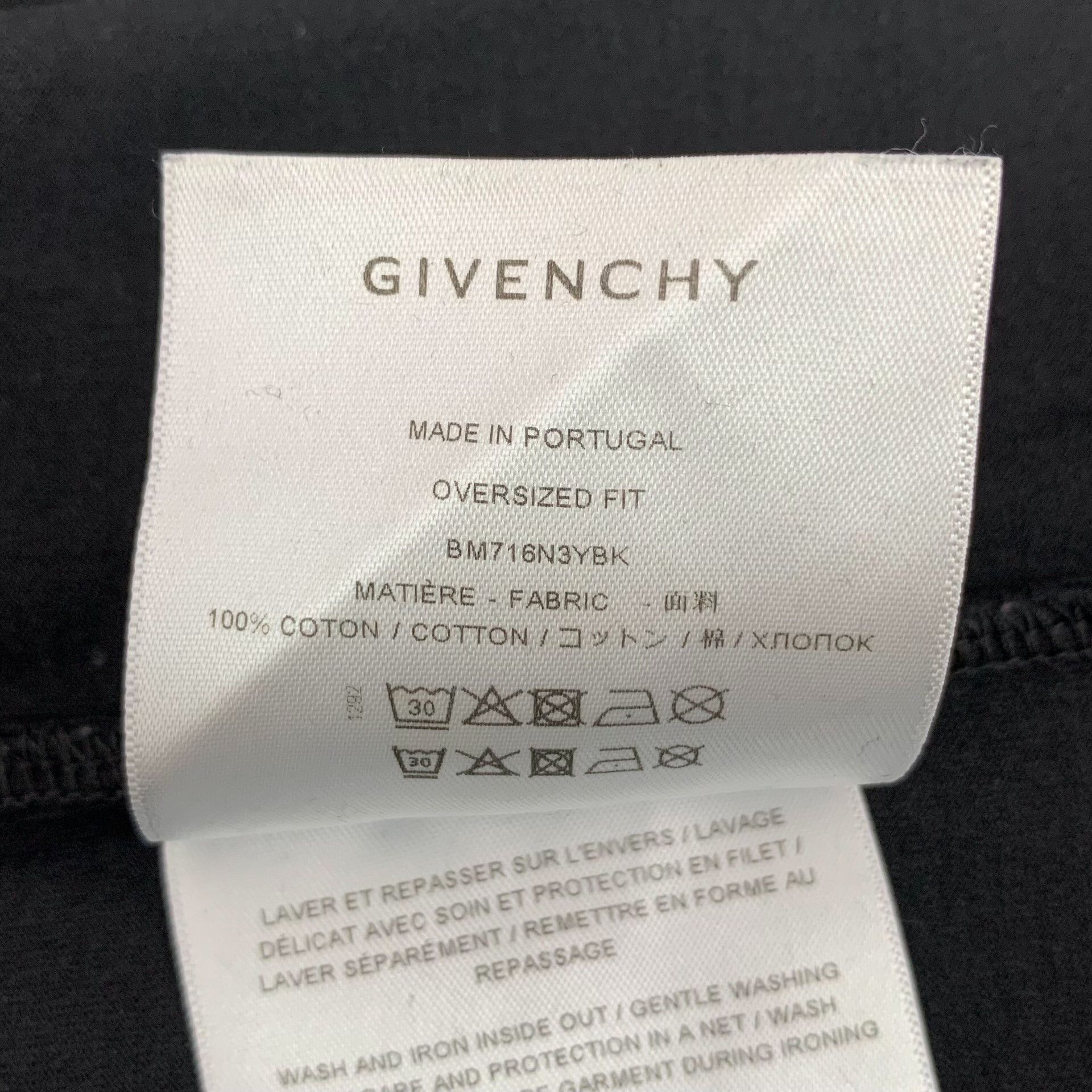 Givenchy Givenchy Black Logo Print Cotton Crewneck T-Shirt Size US S / EU 44-46 / 1 - 7 Thumbnail