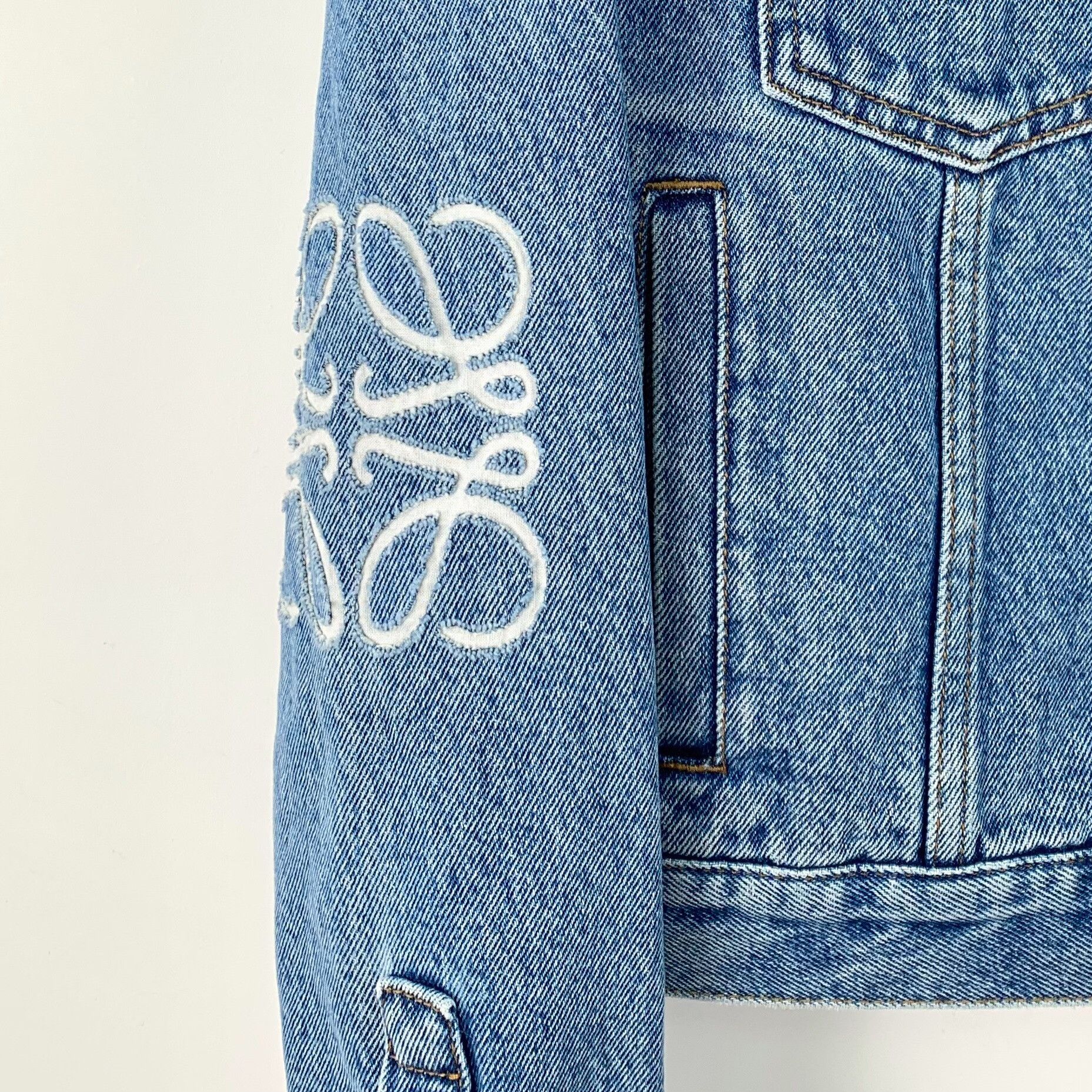 Loewe Loewe Blue Logo Denim Jacket Size XXS / US 00 / IT 34 - 4 Thumbnail