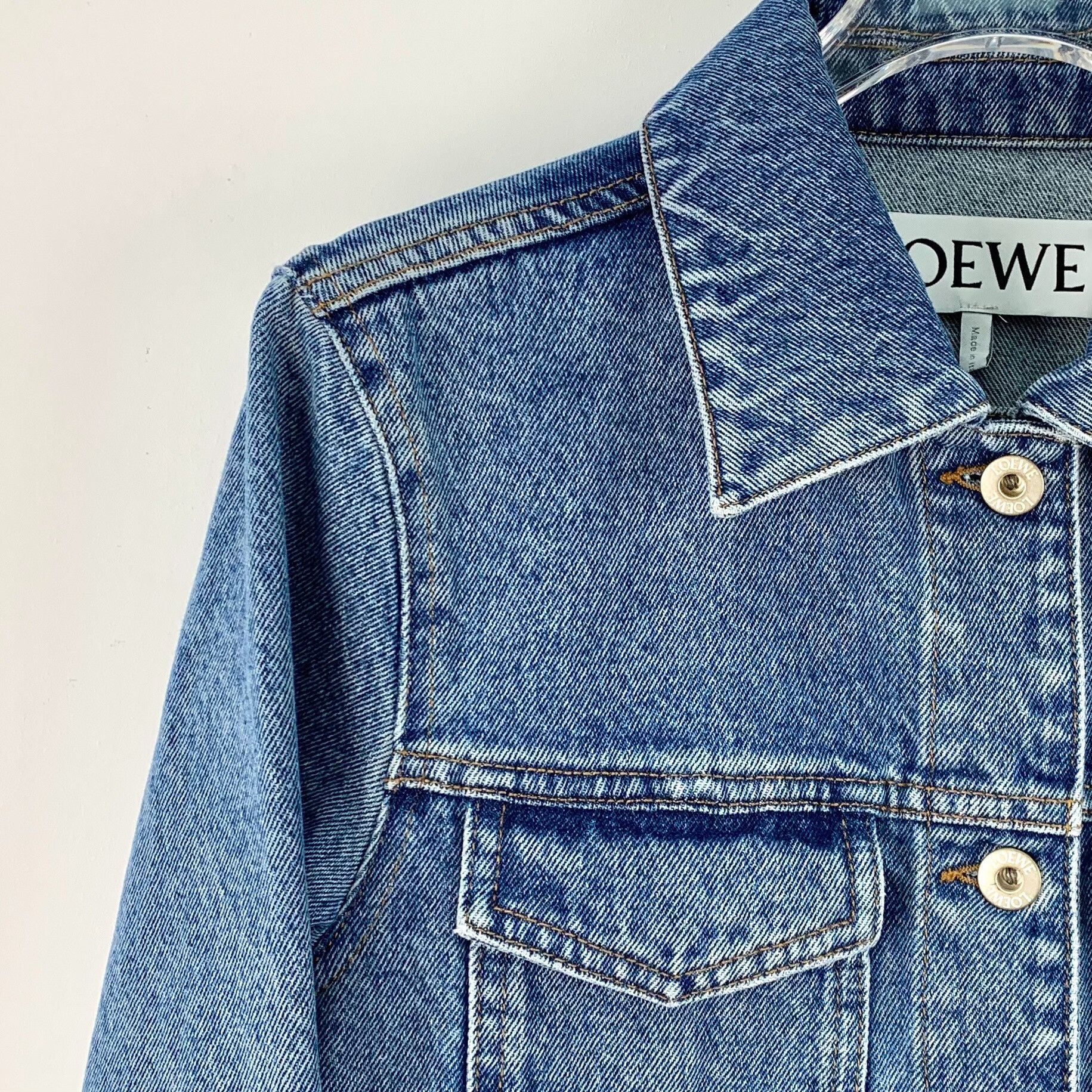 Loewe Loewe Blue Logo Denim Jacket Size XXS / US 00 / IT 34 - 3 Thumbnail