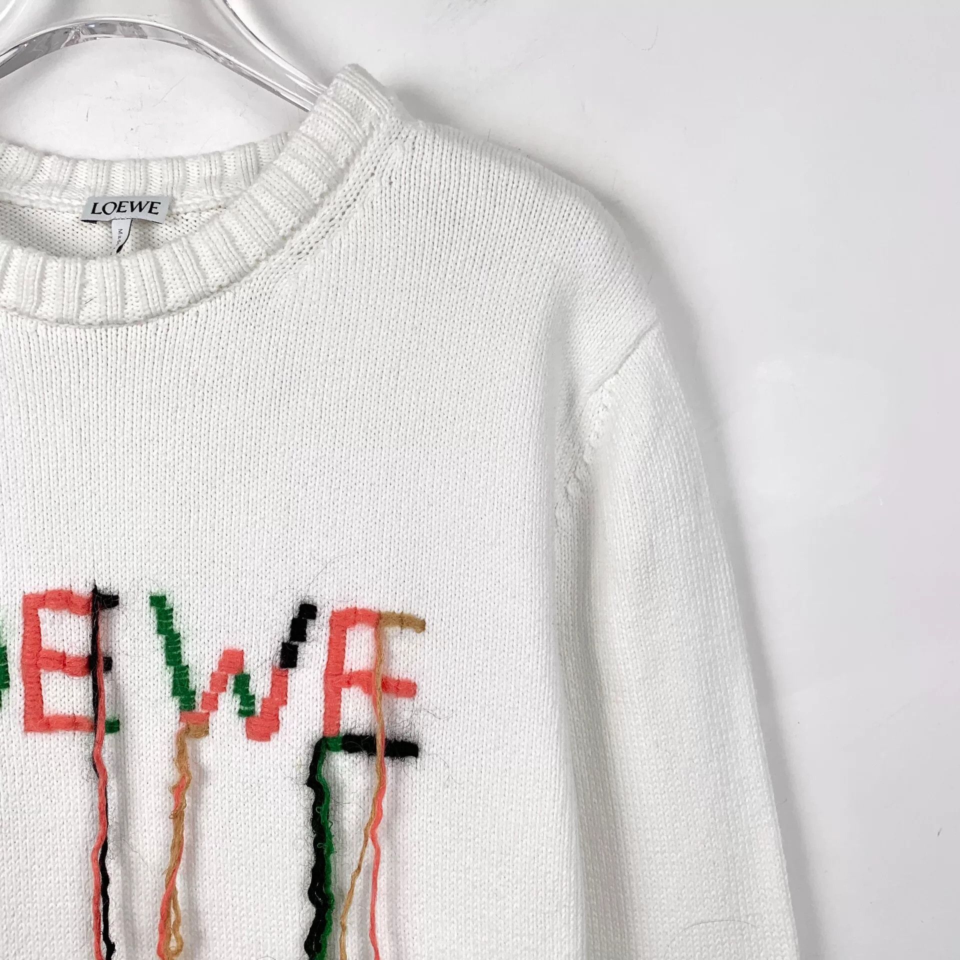 Loewe Loewe Logo Embroidered Cotton Crewneck Sweater Size XS / US 0-2 / IT 36-38 - 3 Thumbnail
