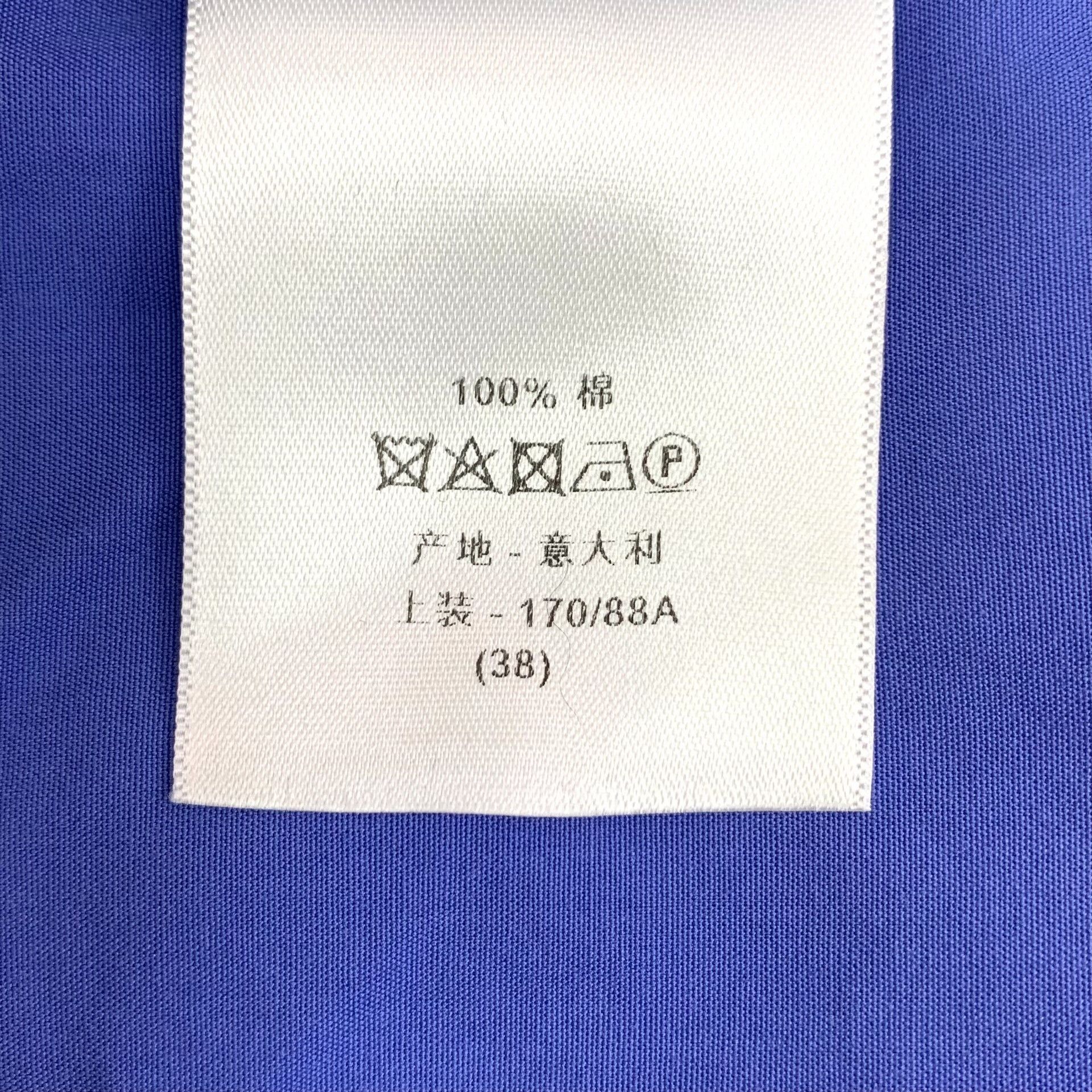Dior Dior Blue Bee Embroidery Cotton Shirt Size US M / EU 48-50 / 2 - 8 Thumbnail