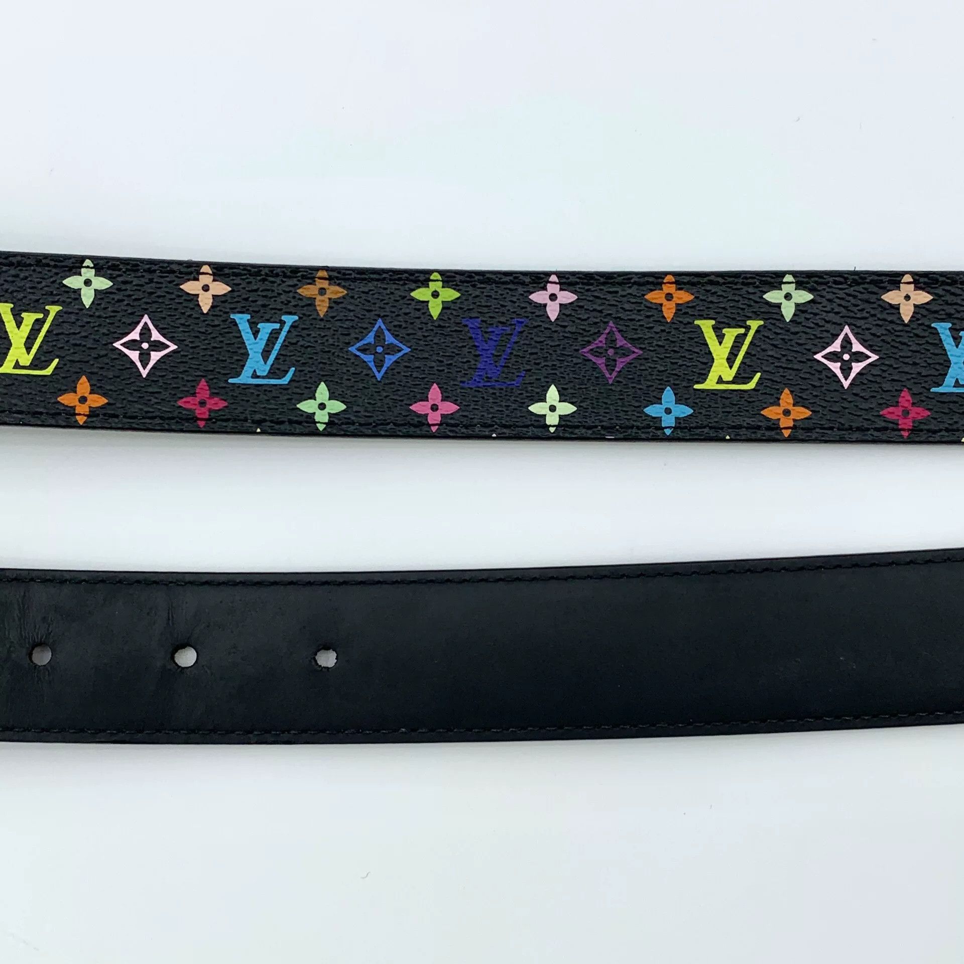 Louis Vuitton Louis Vuitton Black Multicolor Logo Belt Size ONE SIZE - 3 Thumbnail