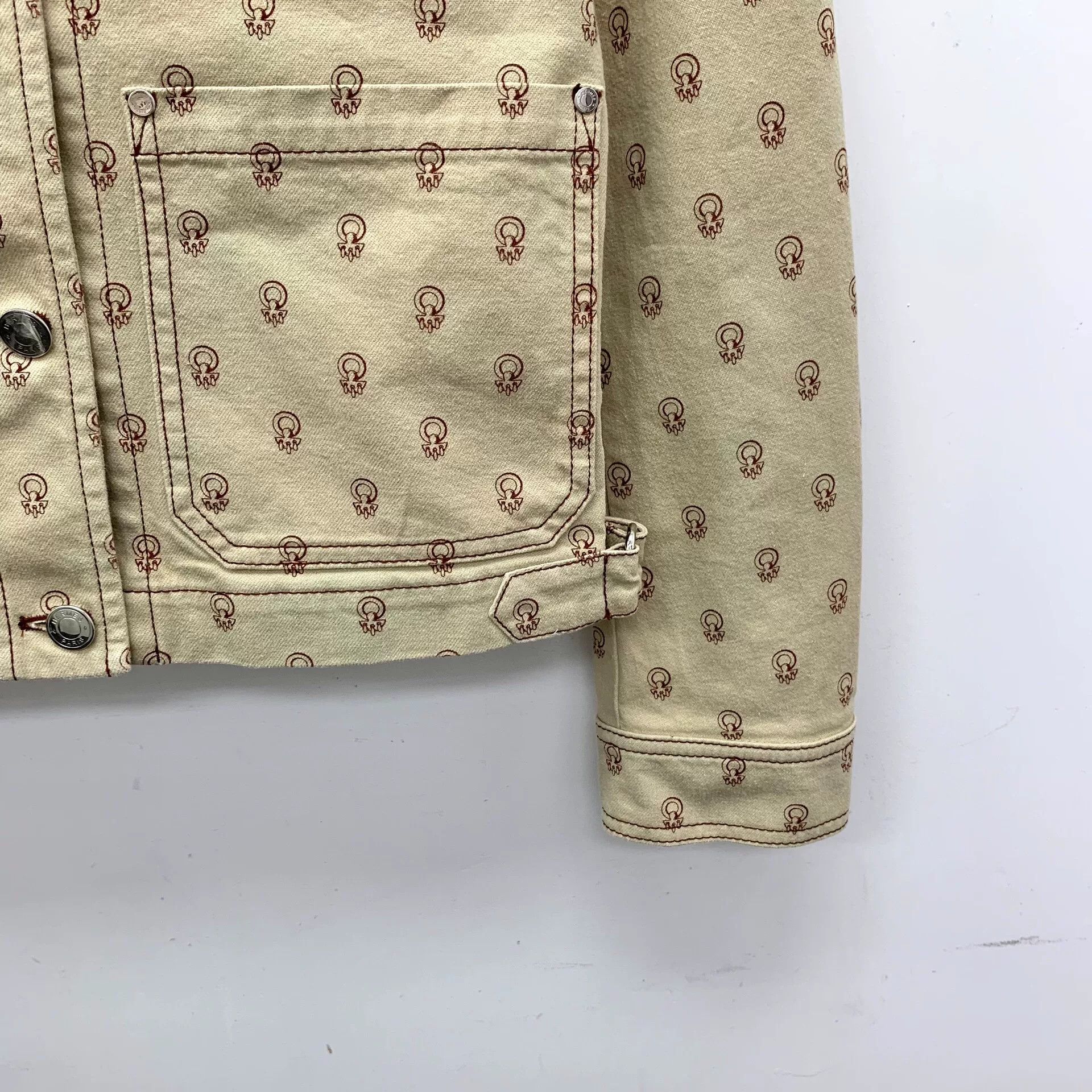 Hermes Hermes Cliquetis Brown Cotton Jacket Size XS / US 0-2 / IT 36-38 - 4 Thumbnail
