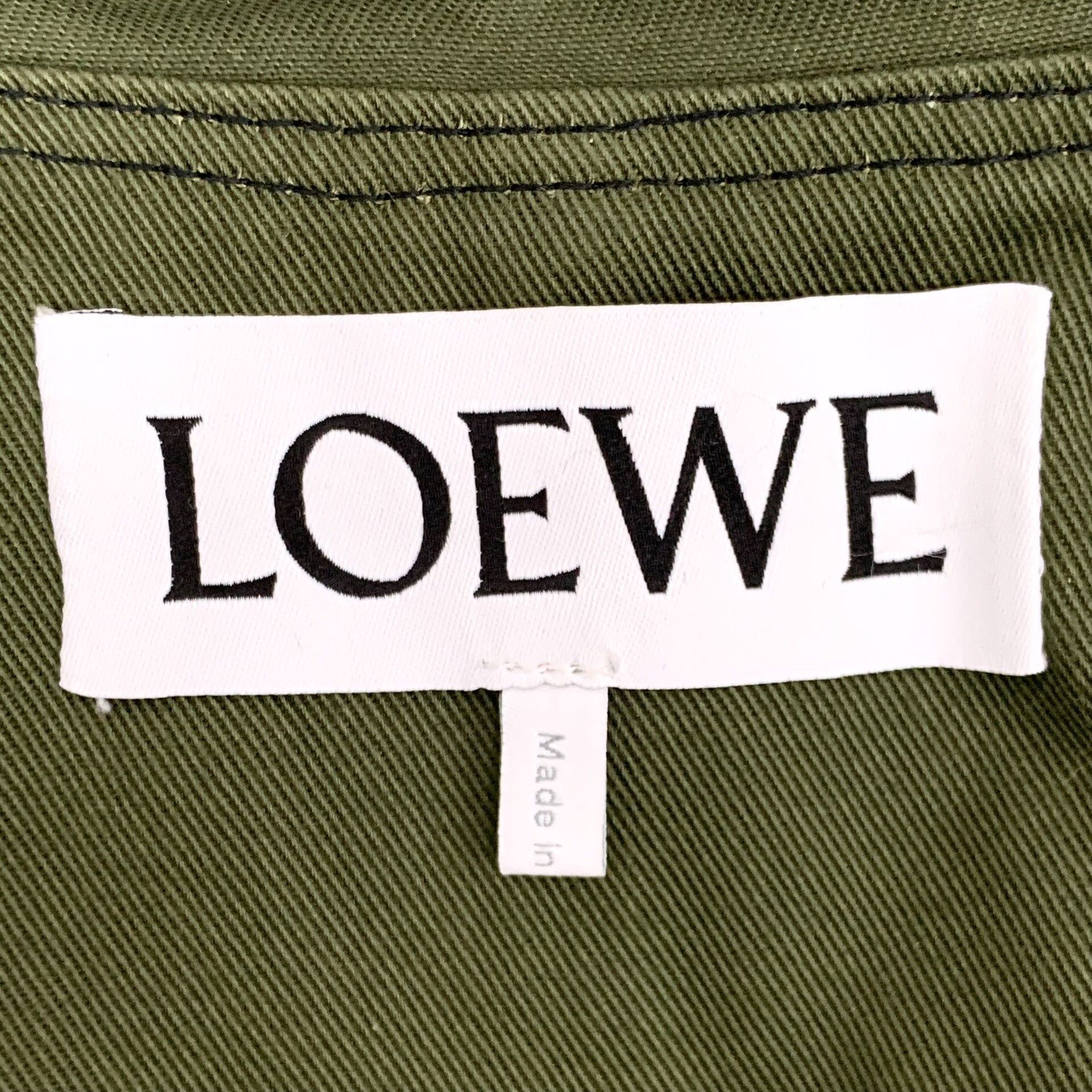 Loewe Loewe Dark Green Logo Cotton Hooded Jacket Size XXS / US 00 / IT 34 - 7 Thumbnail