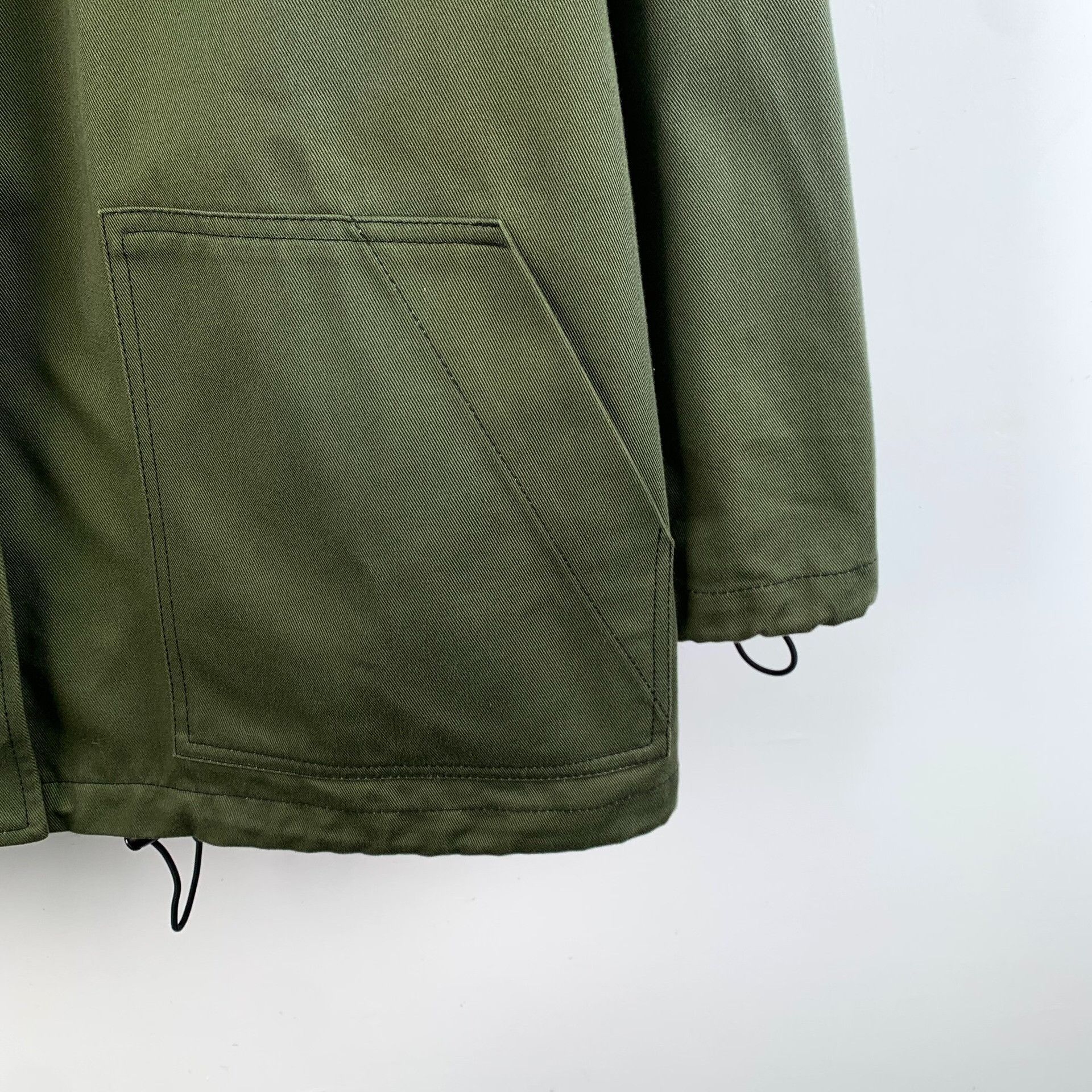 Loewe Loewe Dark Green Logo Cotton Hooded Jacket Size XXS / US 00 / IT 34 - 4 Thumbnail