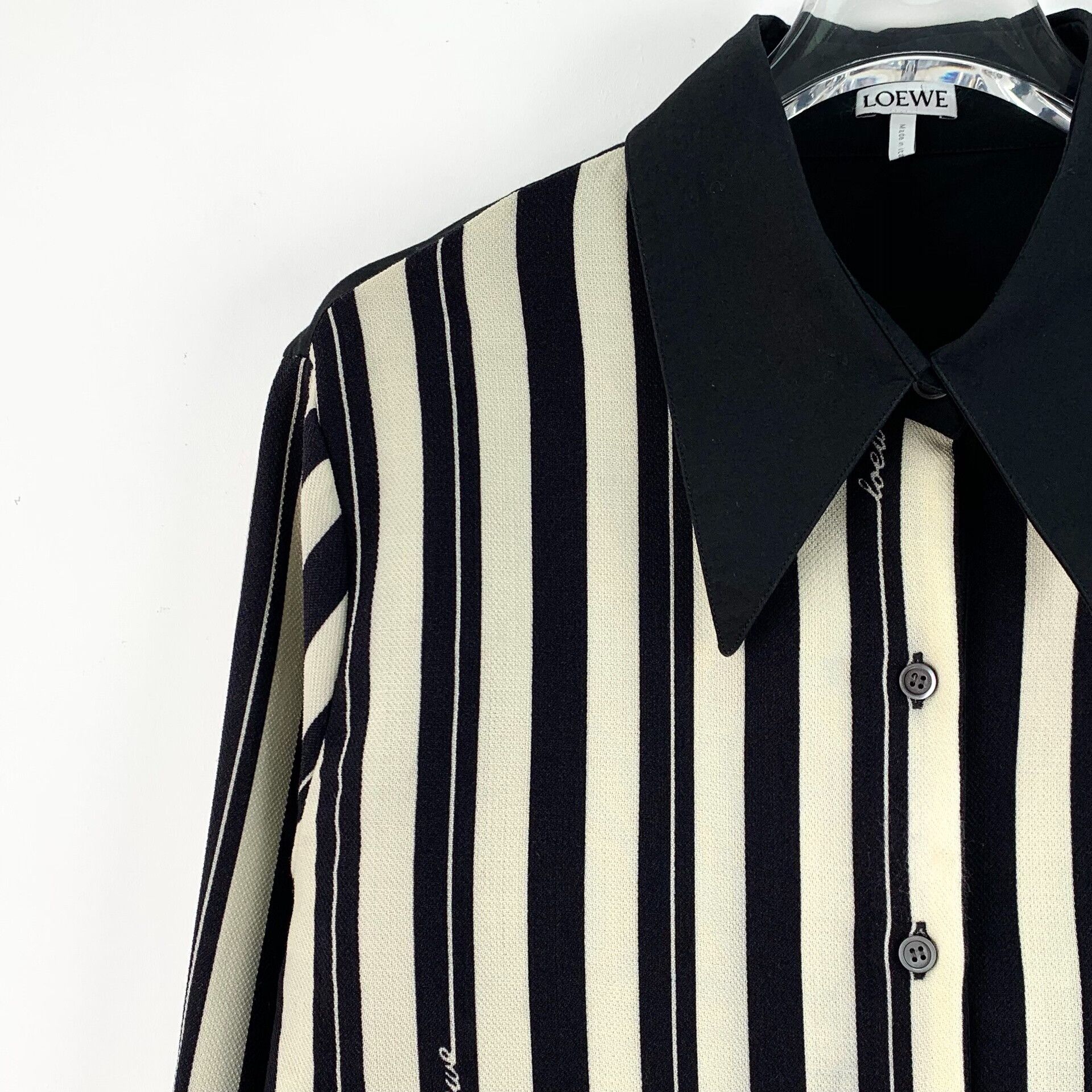 Loewe Loewe Colorblock Vertical Stripe Wool Shirt Size US M / EU 48-50 / 2 - 3 Thumbnail