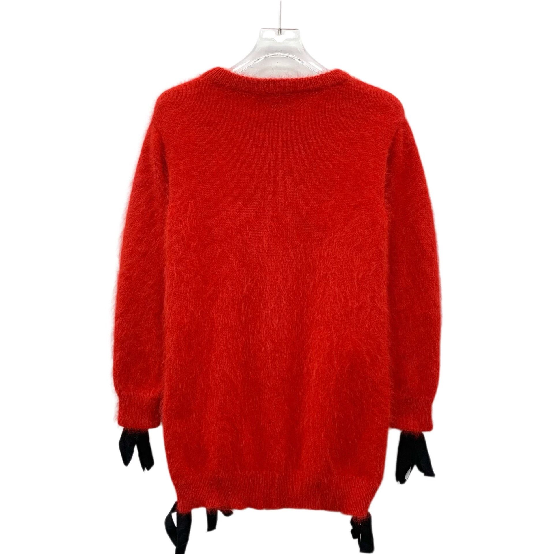 Fendi Fendi Red Rabbit Fur Knit Sweater Size XS / US 0-2 / IT 36-38 - 2 Thumbnail