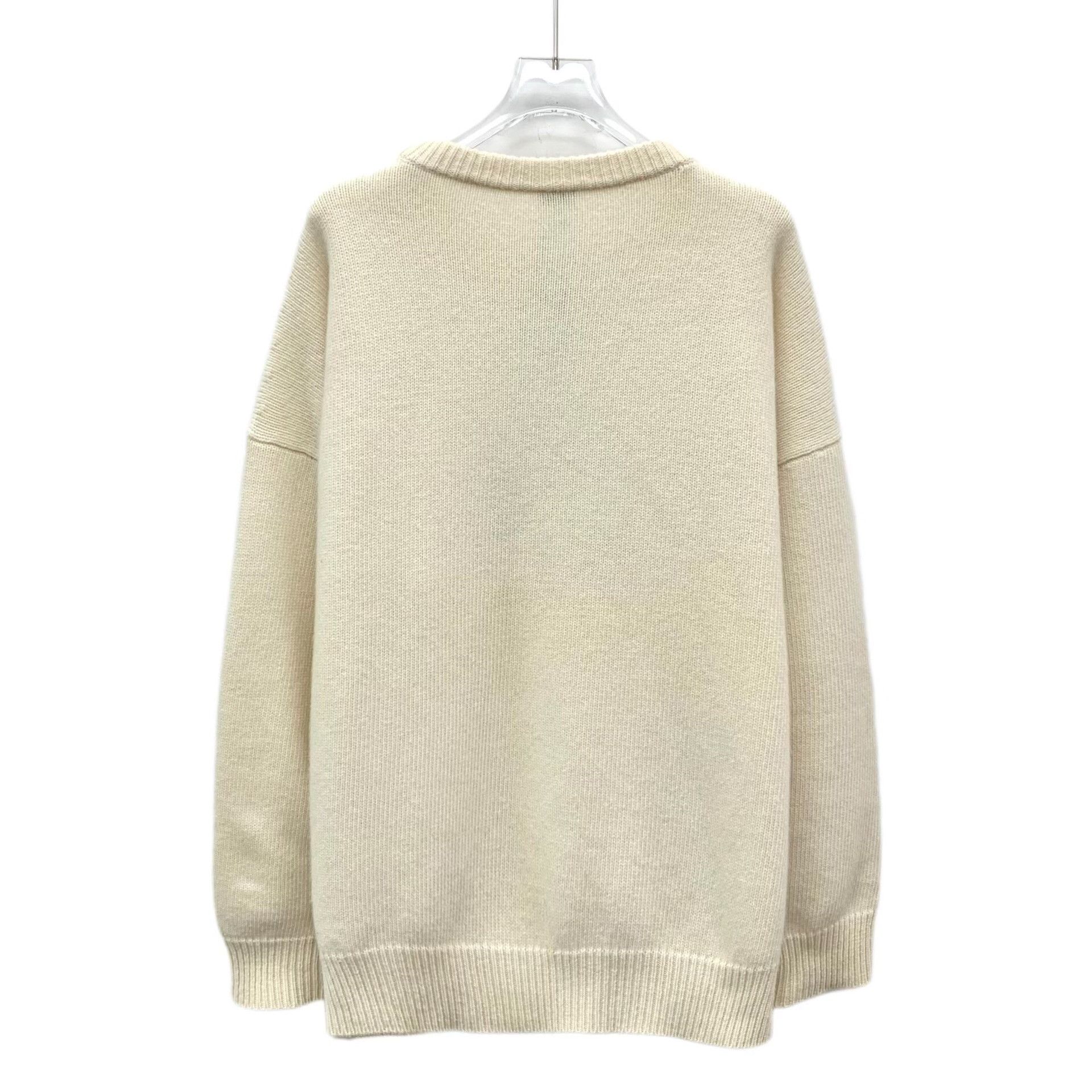 Loewe Loewe Logo Embroidery Diamond Wool Knit Sweater Size L / US 10 / IT 46 - 2 Thumbnail