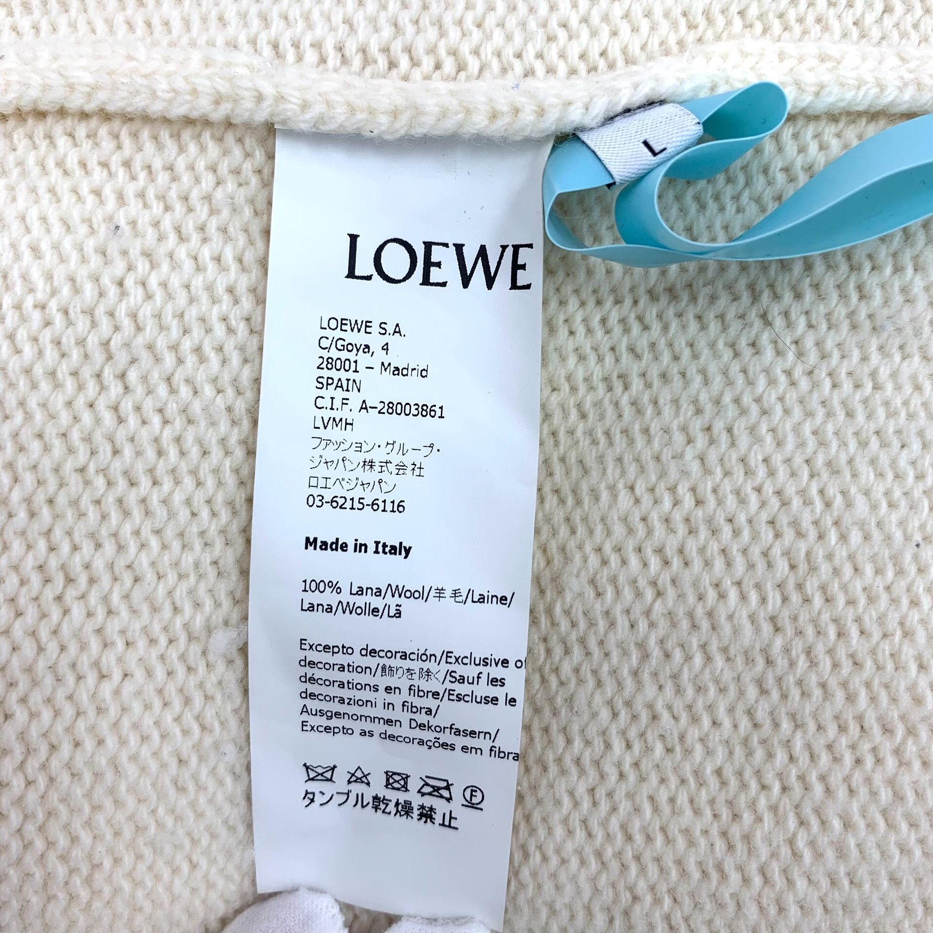 Loewe Loewe Logo Embroidery Diamond Wool Knit Sweater Size L / US 10 / IT 46 - 6 Thumbnail