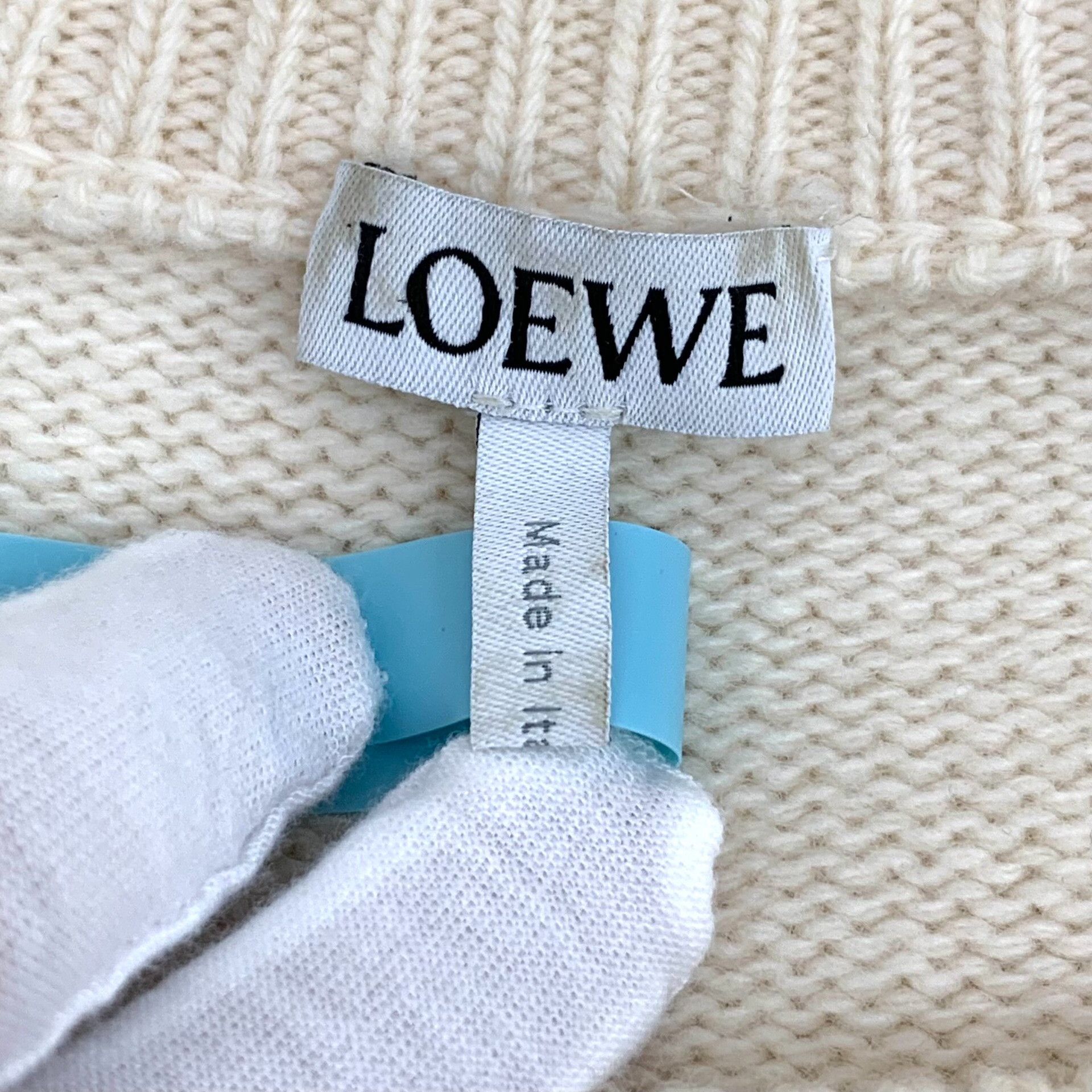 Loewe Loewe Logo Embroidery Diamond Wool Knit Sweater Size L / US 10 / IT 46 - 9 Thumbnail