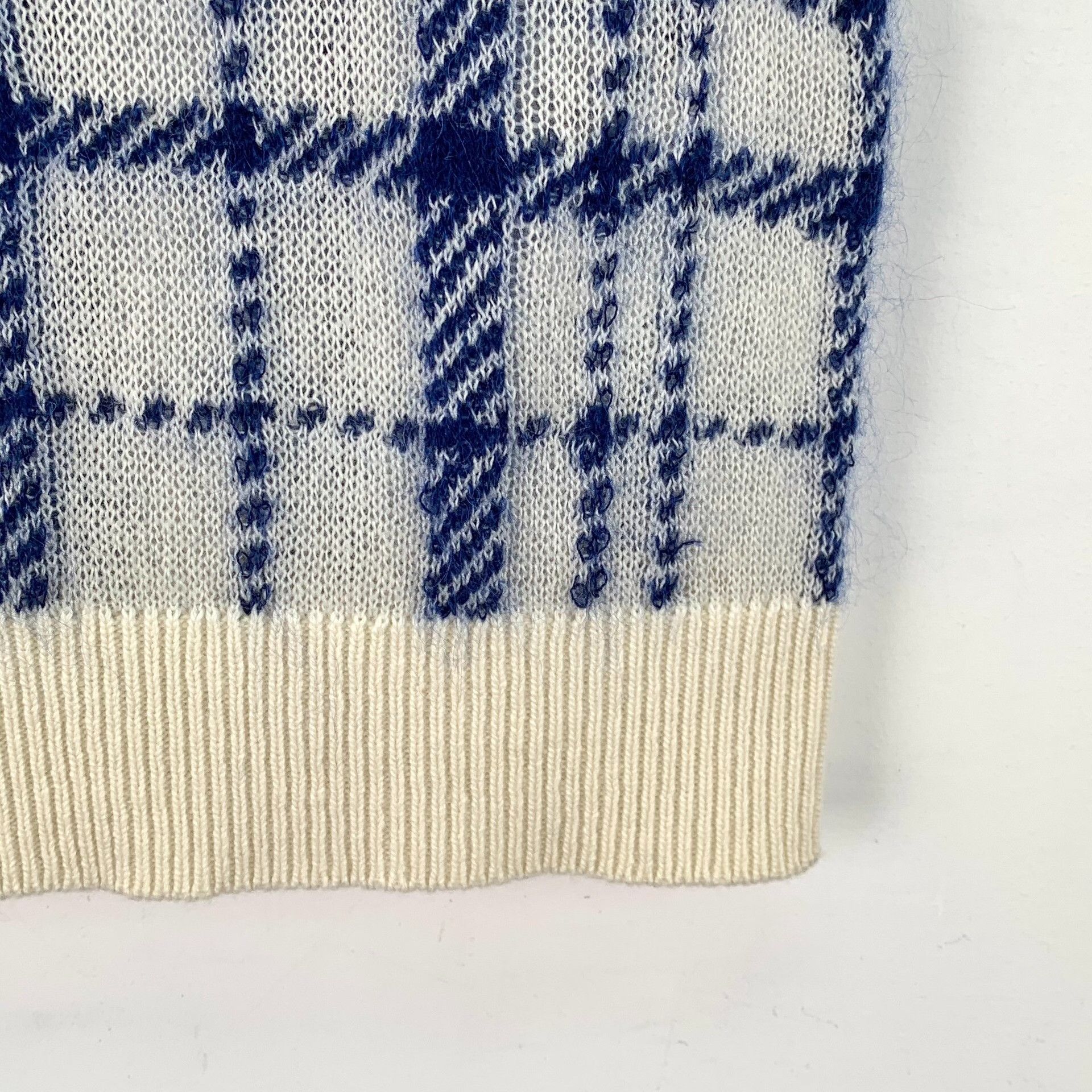 Dior Dior Blue Plaid Wool Sleeveless Knit Vest Size XXS / US 00 / IT 34 - 4 Thumbnail