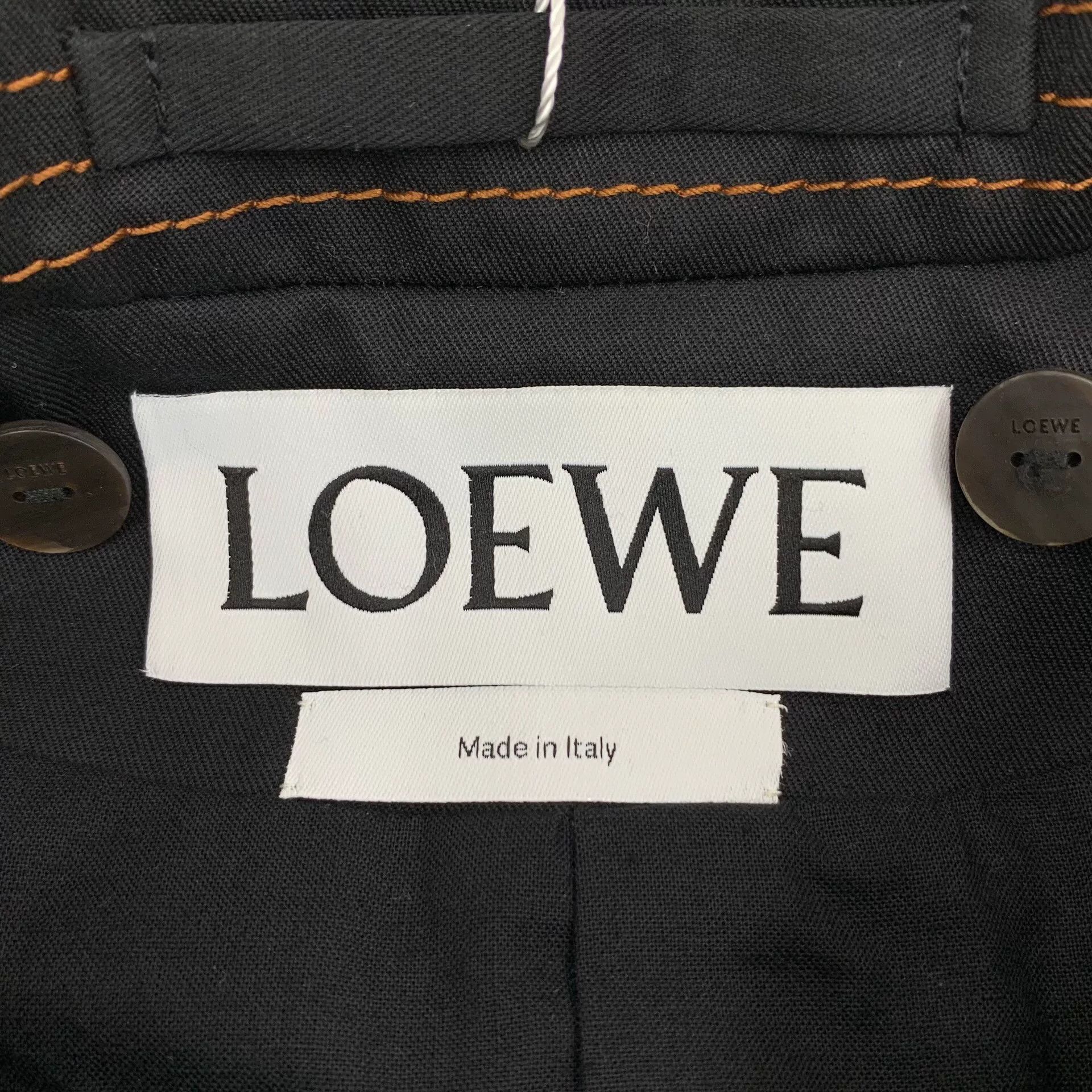 Loewe Loewe Color-Block Fringe Cotton Belted Trench Size XS / US 0-2 / IT 36-38 - 7 Thumbnail