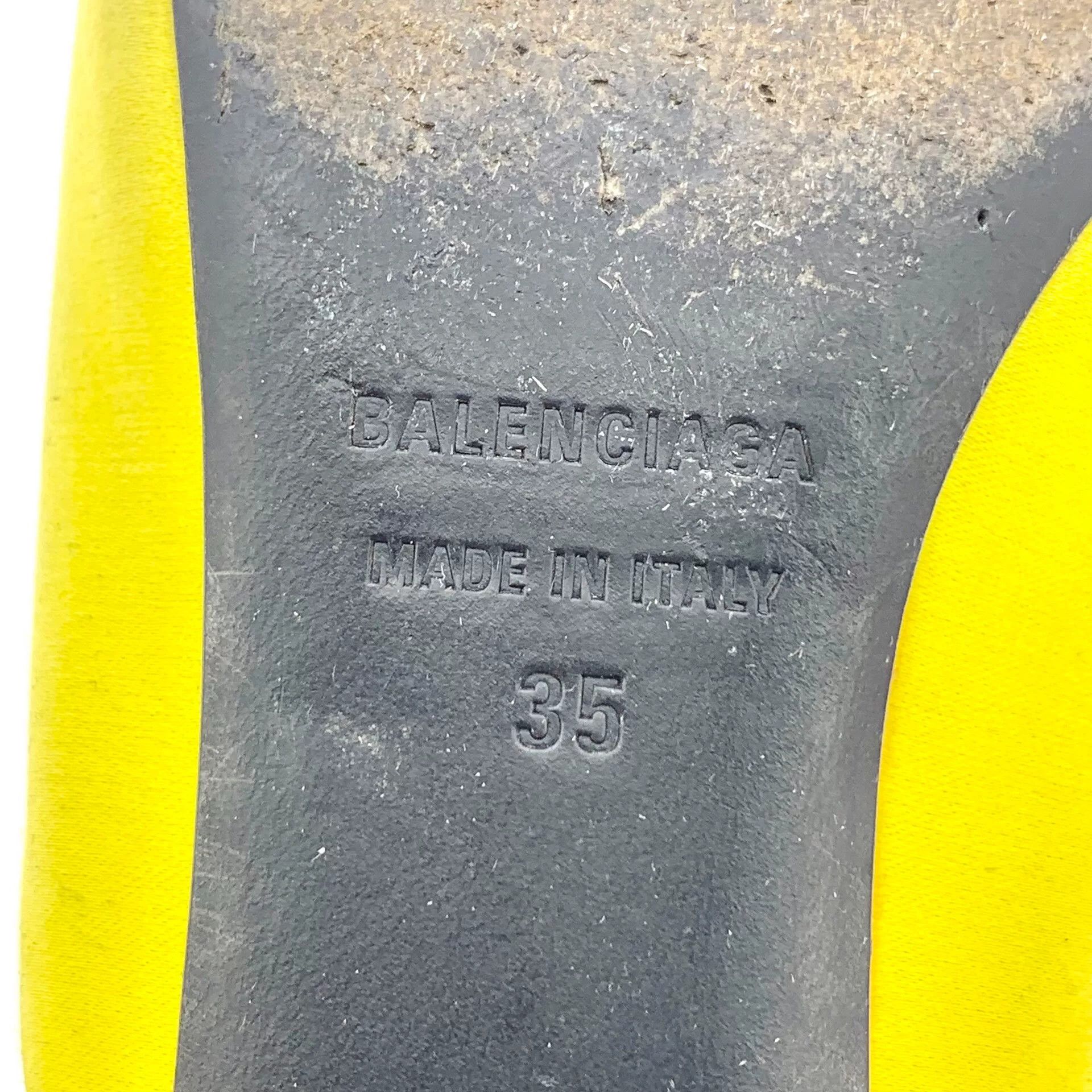 Balenciaga Balenciaga Yellow Satin Bow Low-Heel Mules Size US 4 / IT 34 - 6 Thumbnail