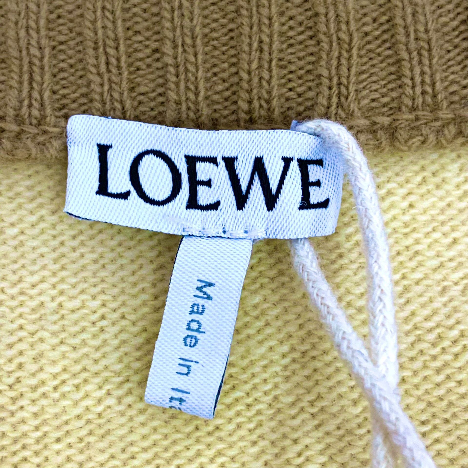 Loewe Loewe Yellow Logo Embroidered Wool Sweater Size XS / US 0-2 / IT 36-38 - 6 Thumbnail