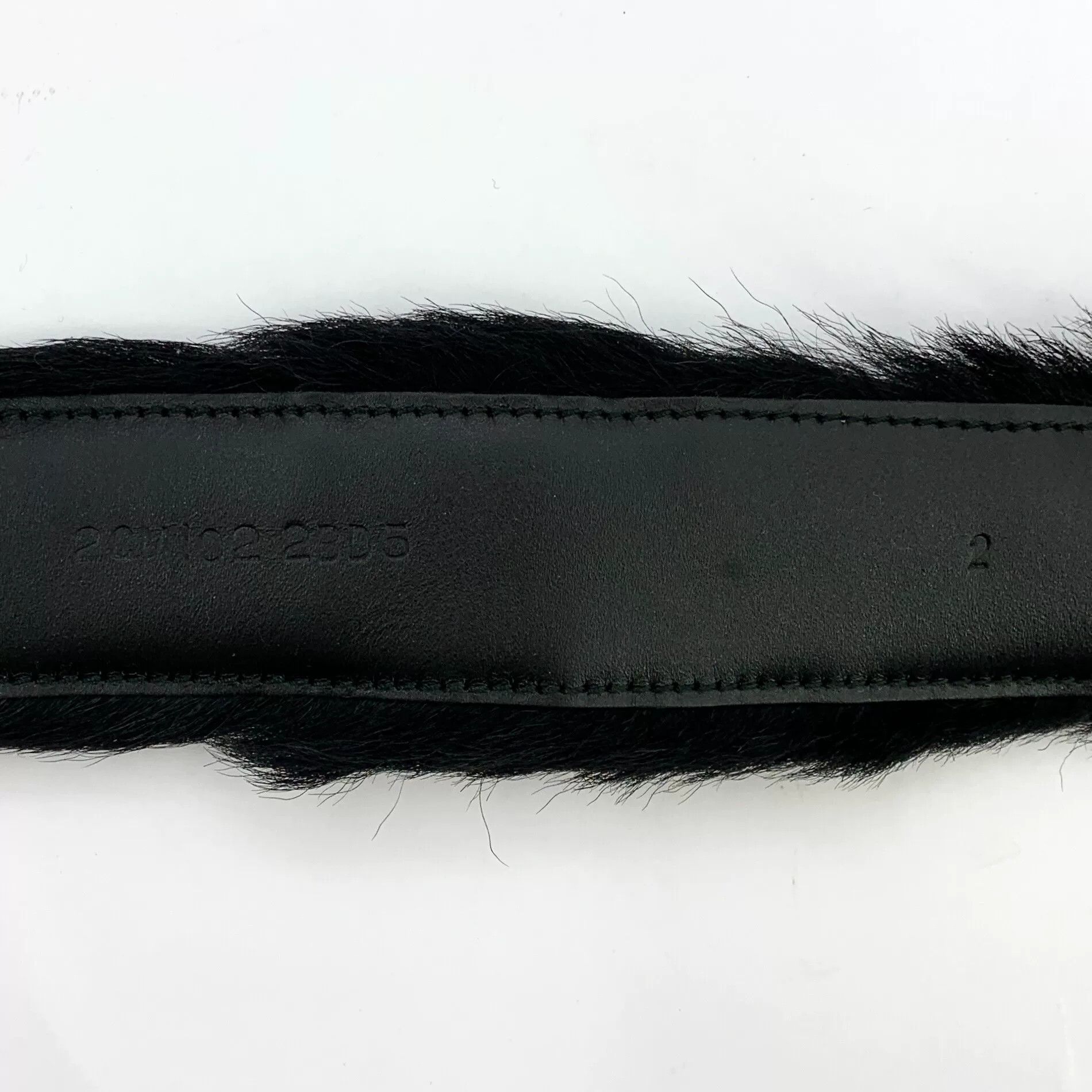 Prada Prada Black Fur Leather Belt Size ONE SIZE - 7 Thumbnail