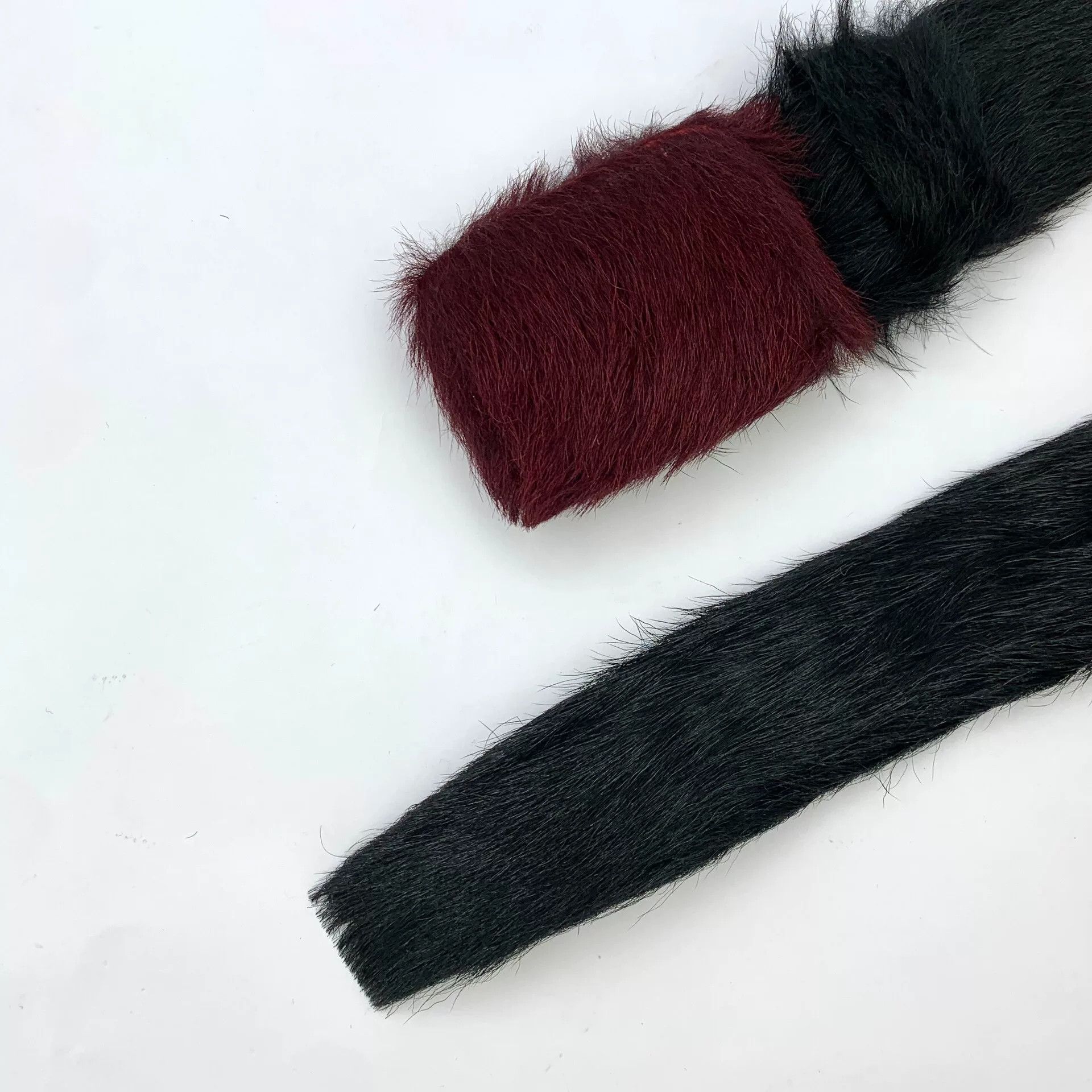 Prada Prada Black Fur Leather Belt Size ONE SIZE - 3 Thumbnail