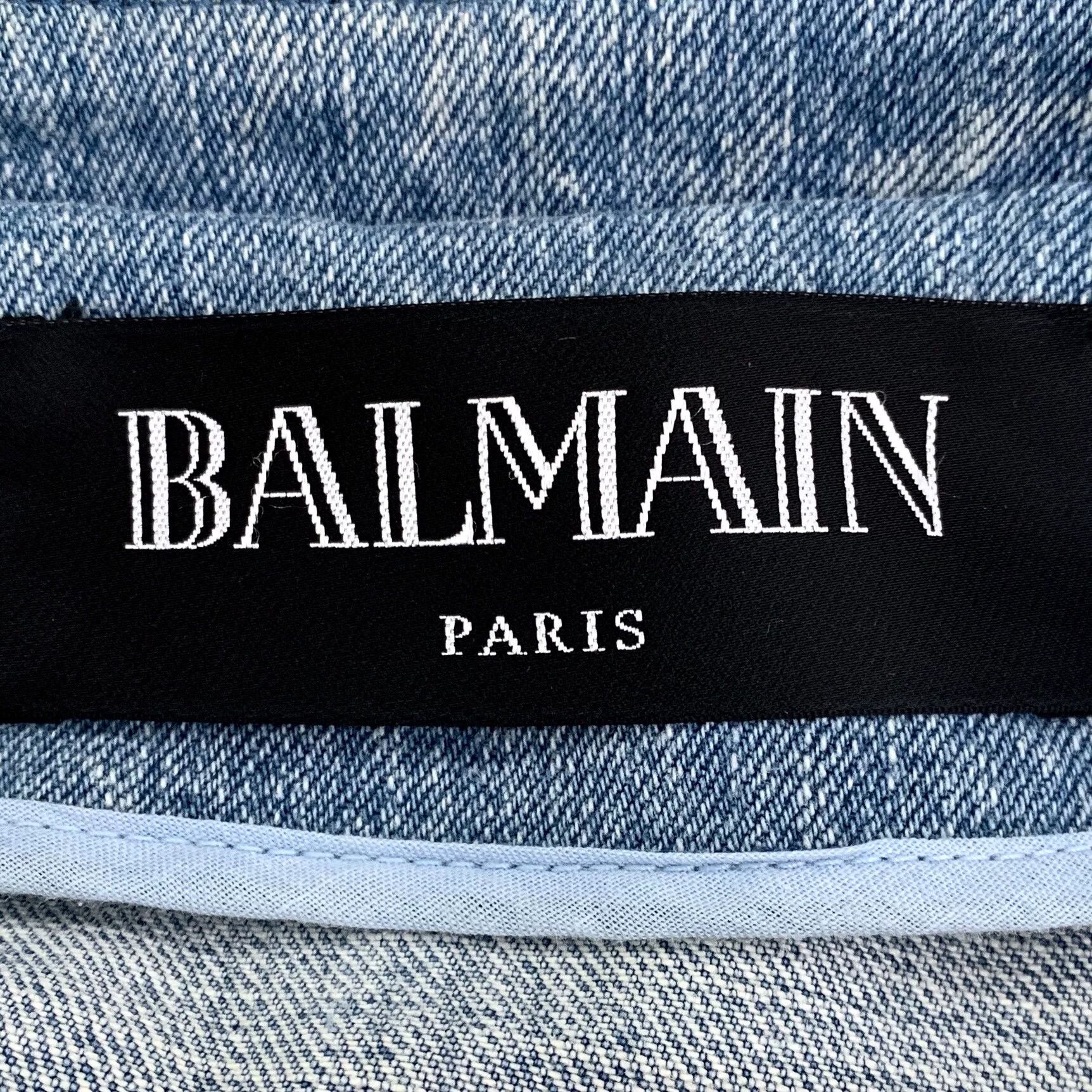 Balmain Balmain Blue Gold Button Denim Jacket Size XS / US 0-2 / IT 36-38 - 6 Thumbnail