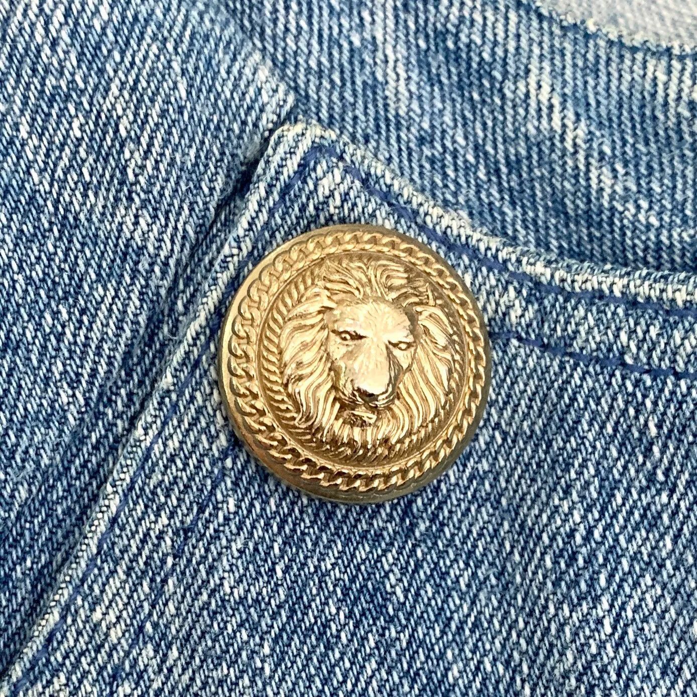 Balmain Balmain Blue Gold Button Denim Jacket Size XS / US 0-2 / IT 36-38 - 5 Thumbnail
