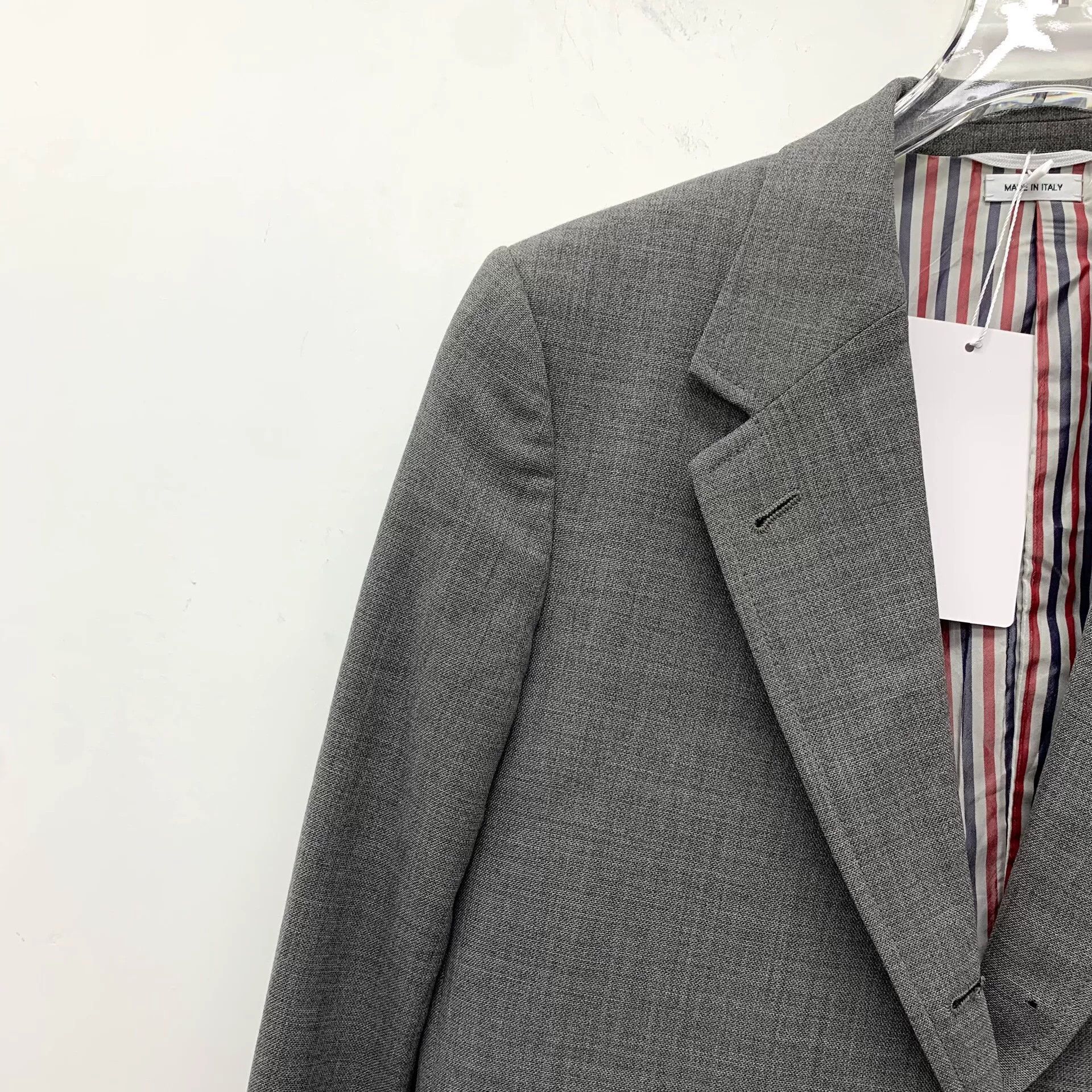 Thom Browne Thom Browne Gray Wool Lapel Suit Jacket Size US XS / EU 42 / 0 - 3 Thumbnail