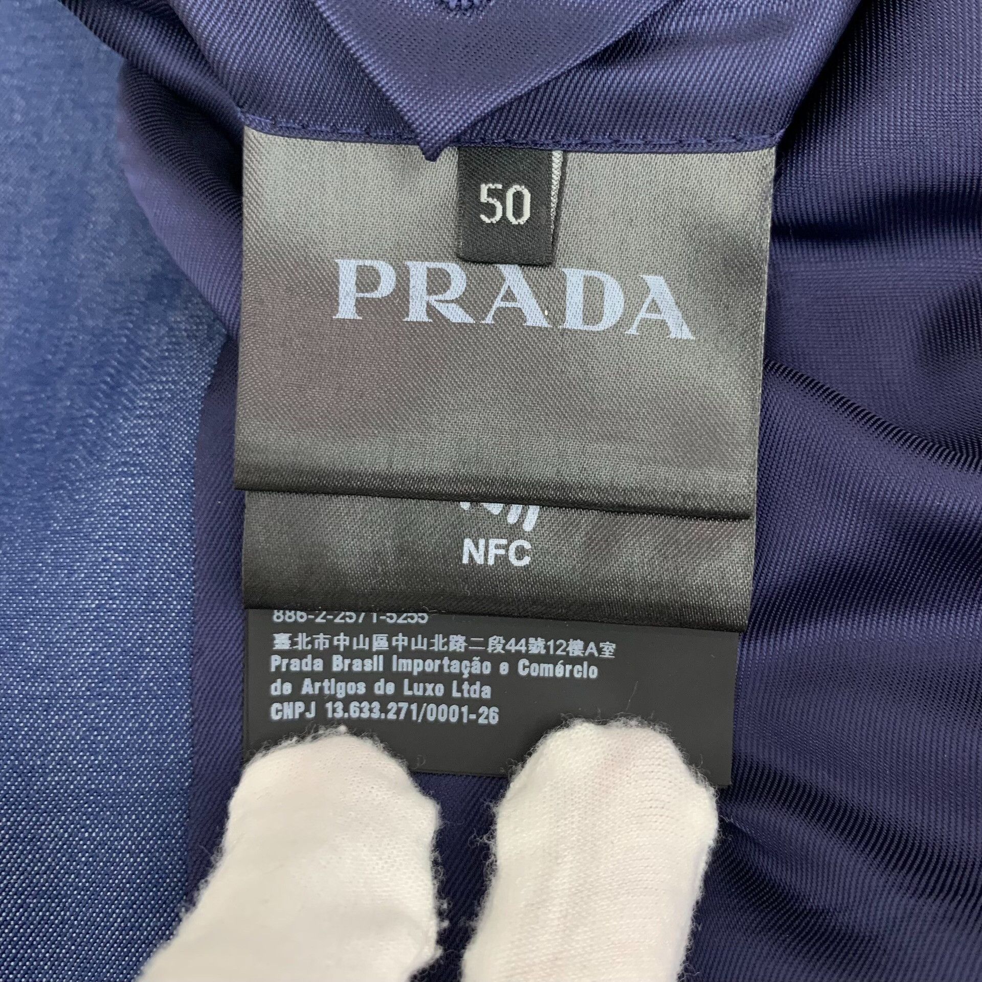 Prada Prada Navy Wool Lapel Single-Breasted Suit Size US L / EU 52-54 / 3 - 7 Thumbnail