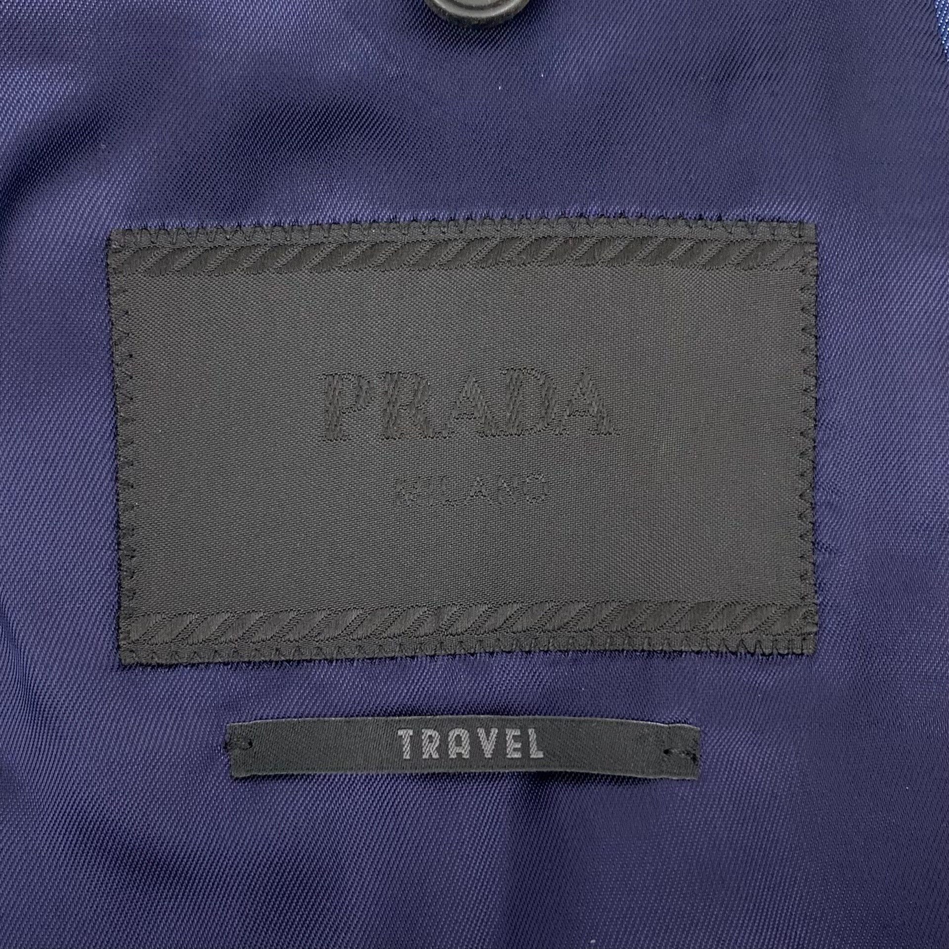 Prada Prada Navy Wool Lapel Single-Breasted Suit Size US L / EU 52-54 / 3 - 6 Thumbnail