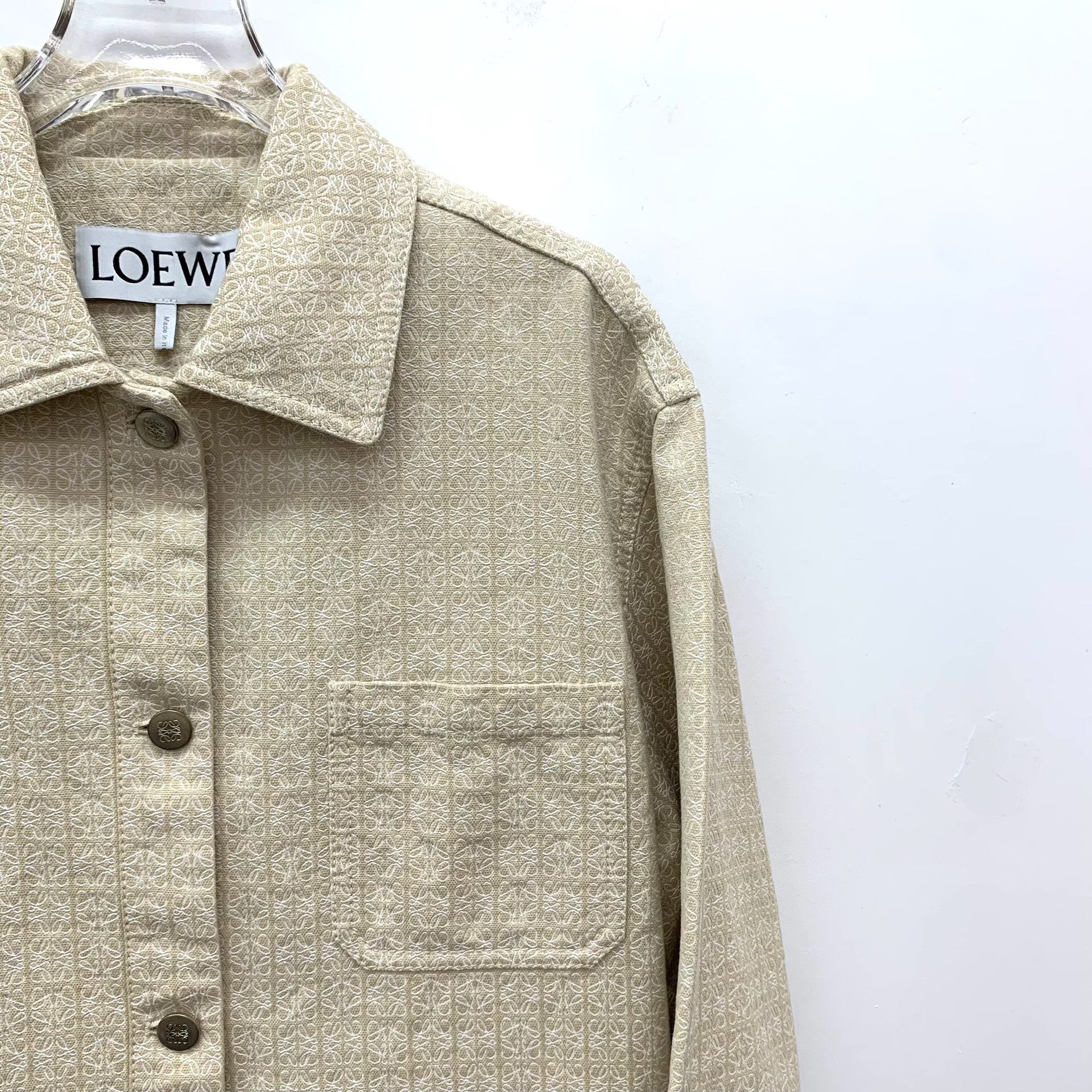 Loewe Loewe Logo Print Cotton Lapel Jacket Size US L / EU 52-54 / 3 - 3 Thumbnail