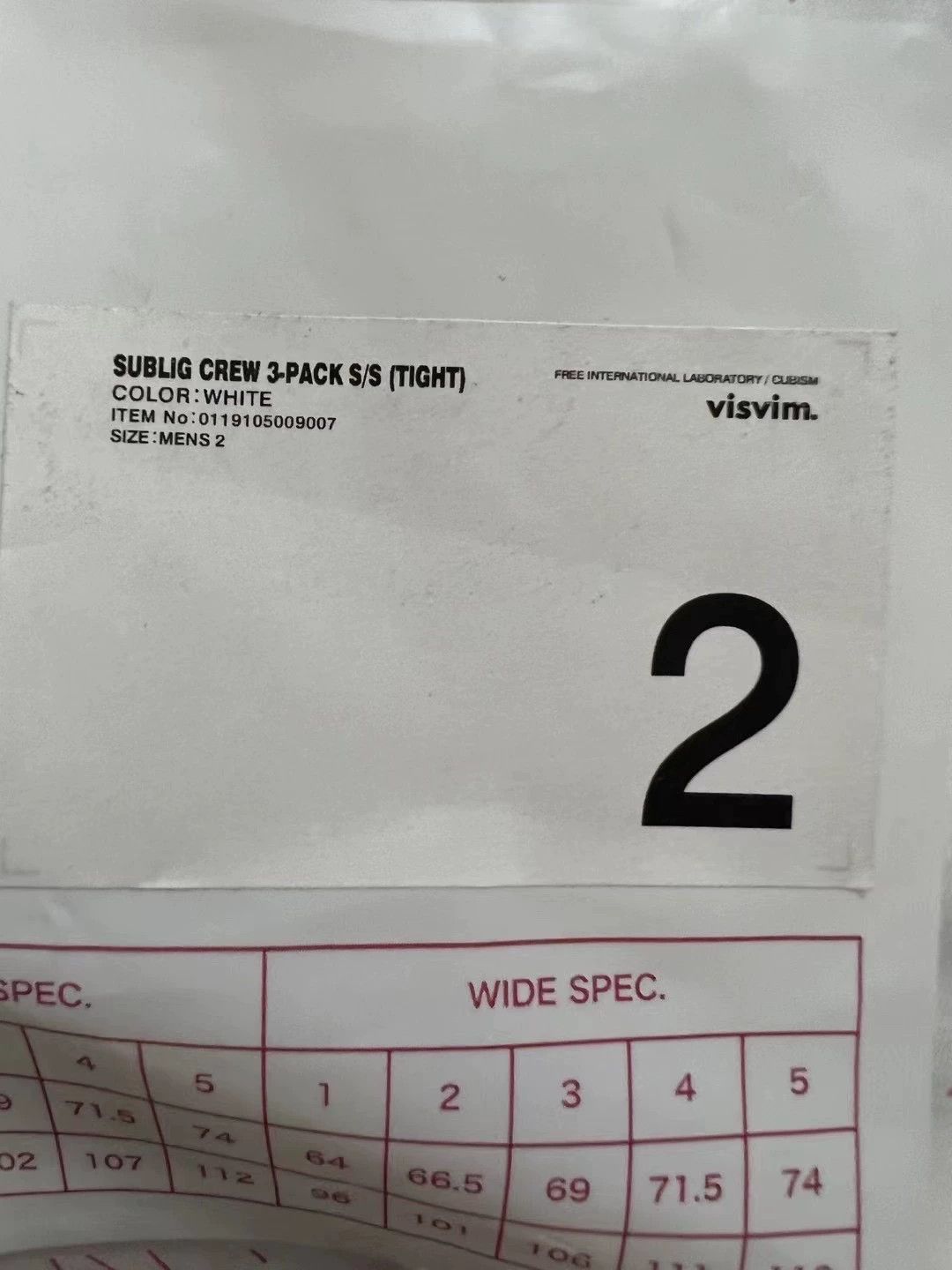 Visvim visvim 19ss sublig crew 3-pack tight Size US M / EU 48-50 / 2 - 3 Thumbnail