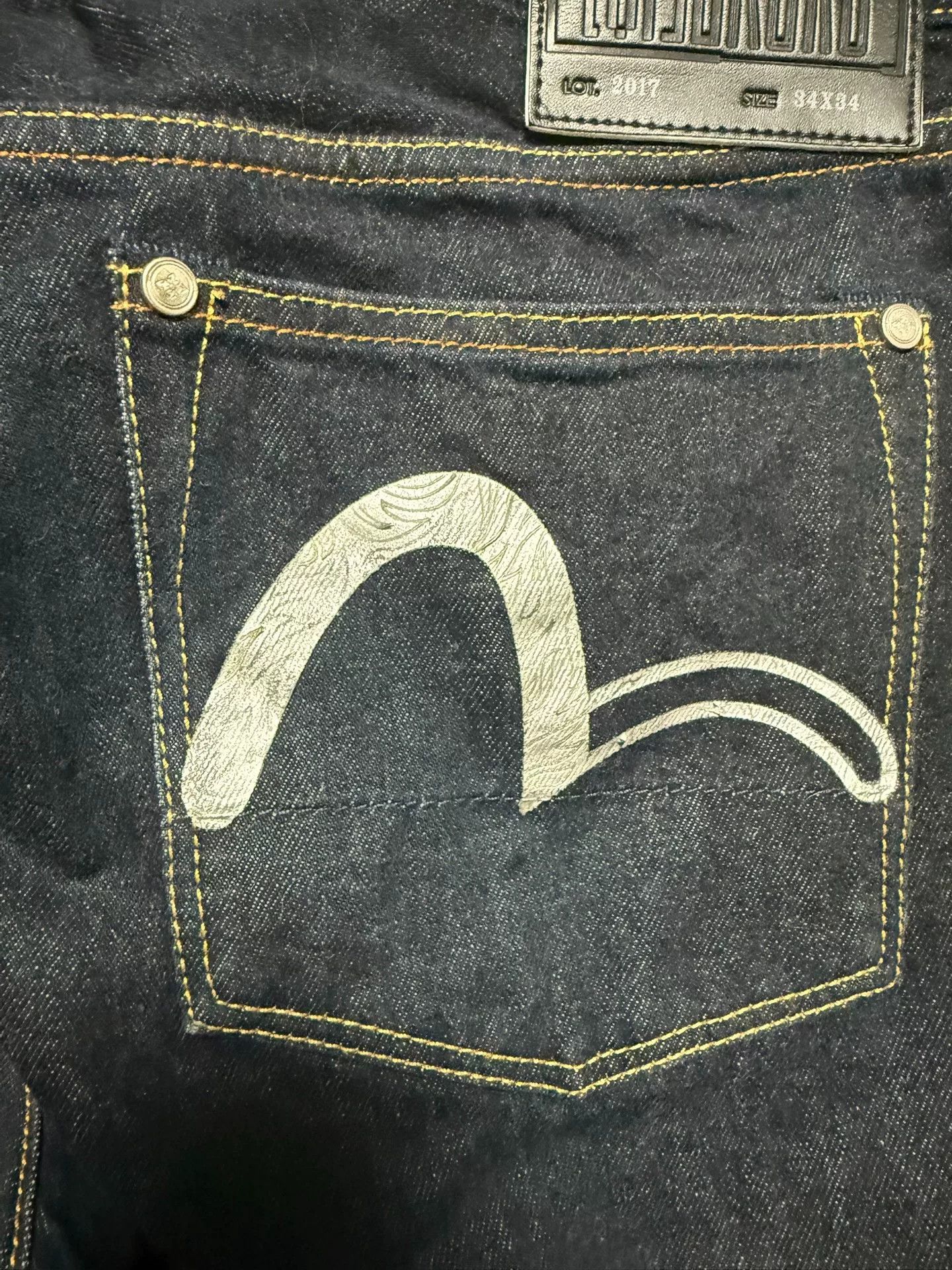 Evisu Evisu Denim Orange Denim Jeans 34 Men Size US 34 / EU 50 - 4 Thumbnail