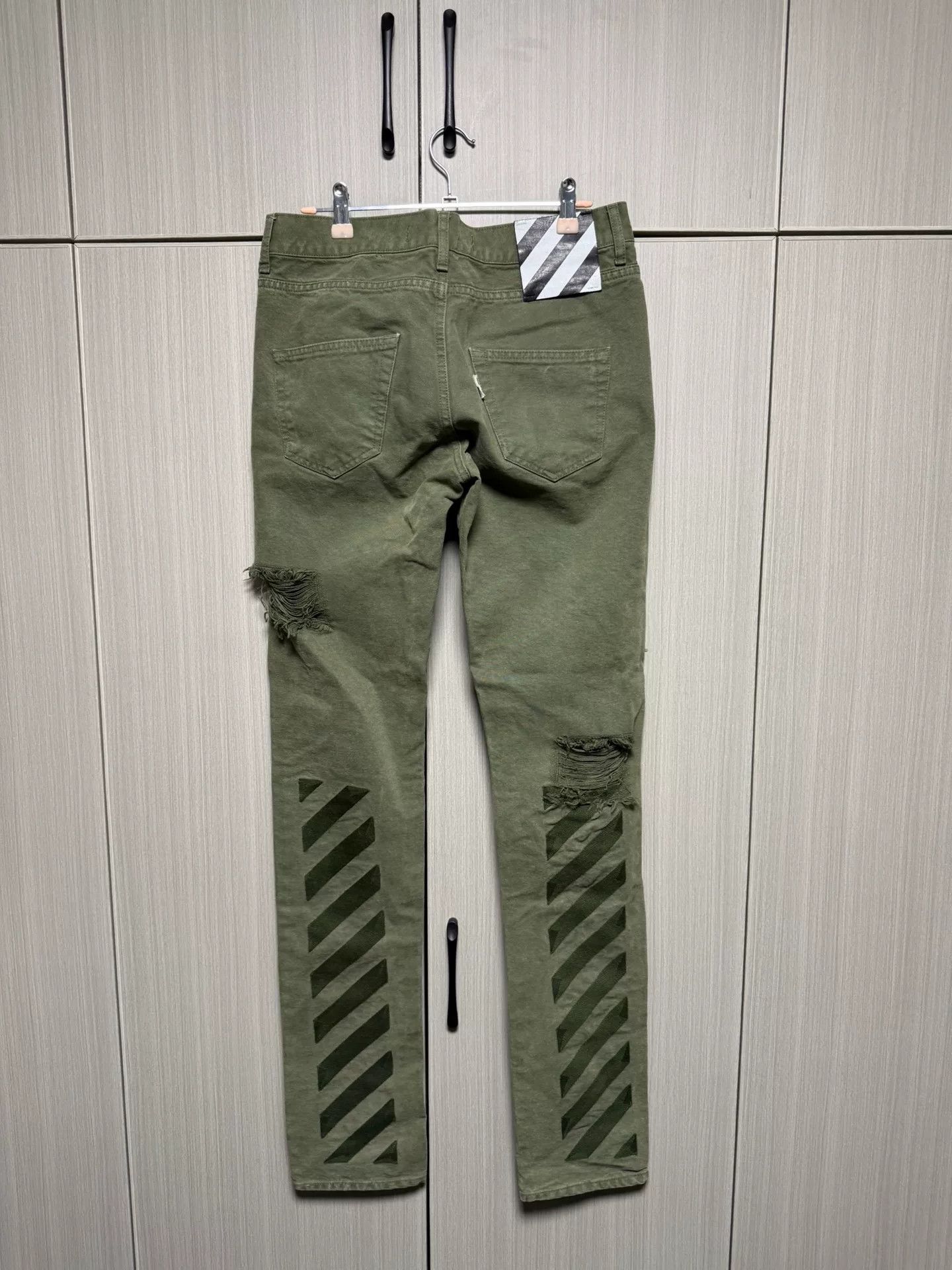 Off-White Off-White Denim Striped White Denim Jeans 30 Men Size US 30 / EU 46 - 2 Thumbnail