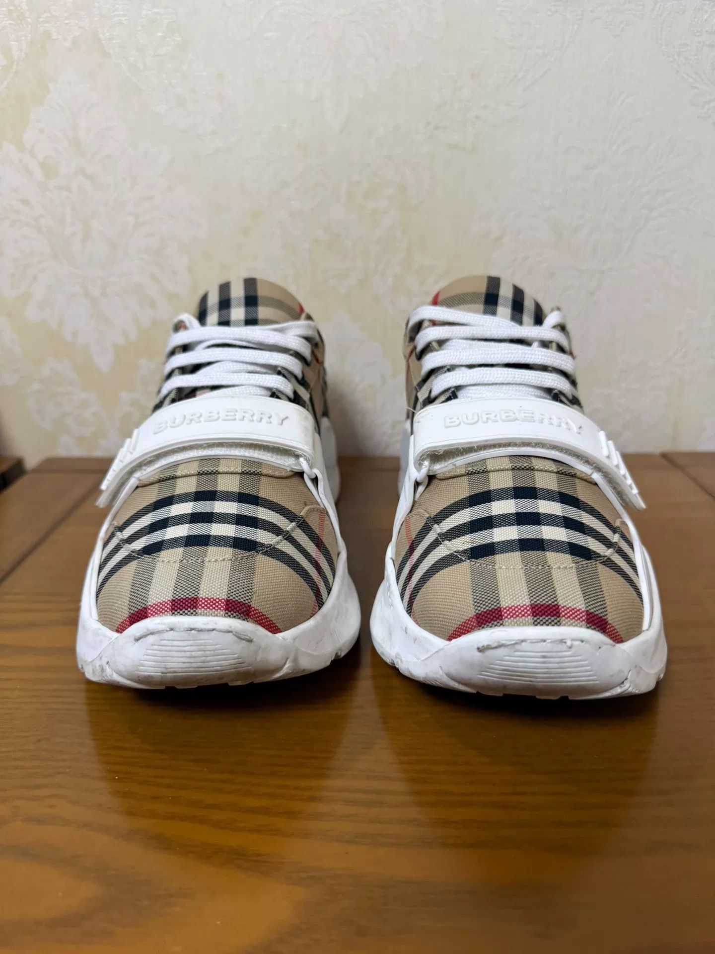 Burberry Burberry Cotton Plaid Multi Lowtop Sneakers 43 Men Size US 10 / EU 43 - 2 Thumbnail